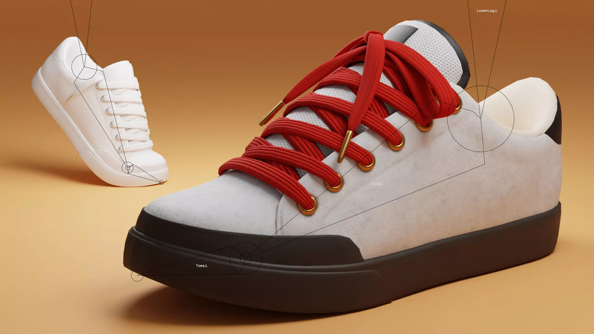 Skate Shoes Low-poly 3D model_5