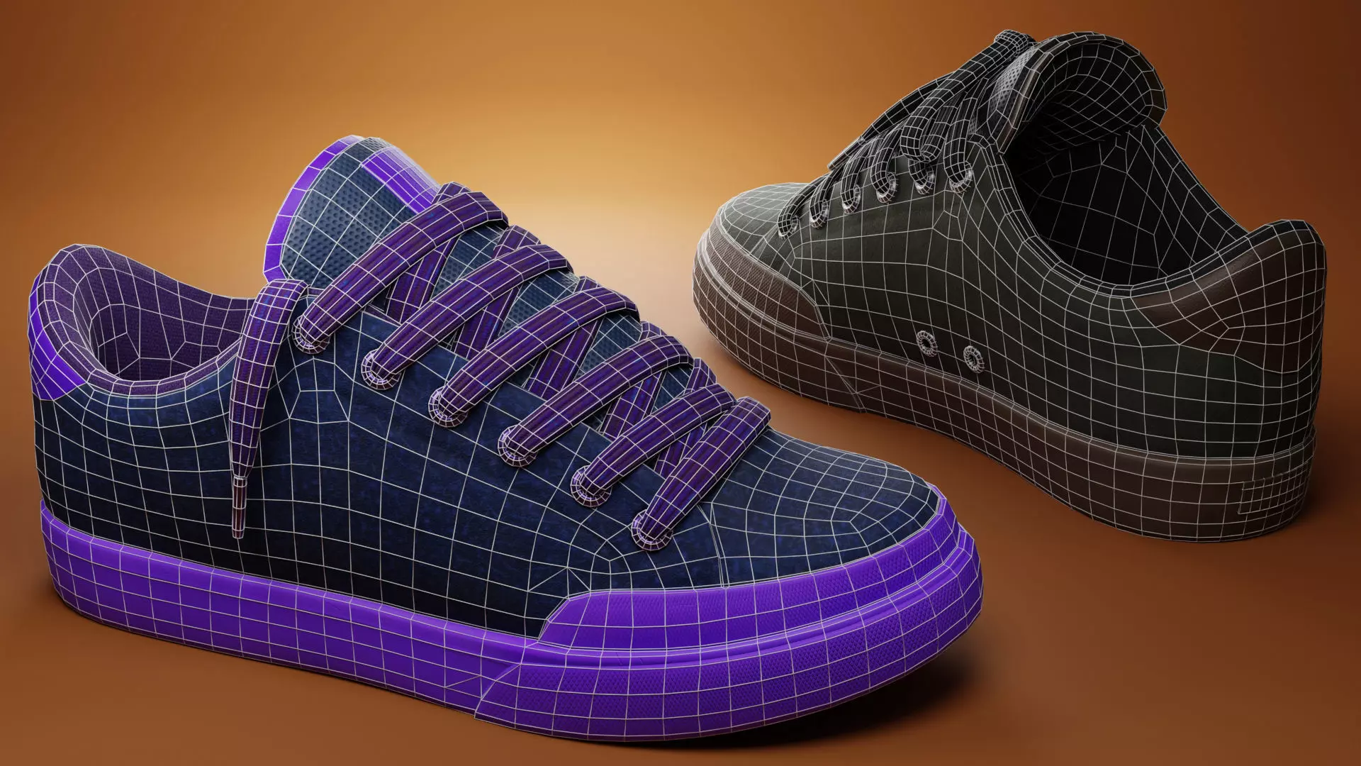 Skate Shoes Low-poly 3D model_4