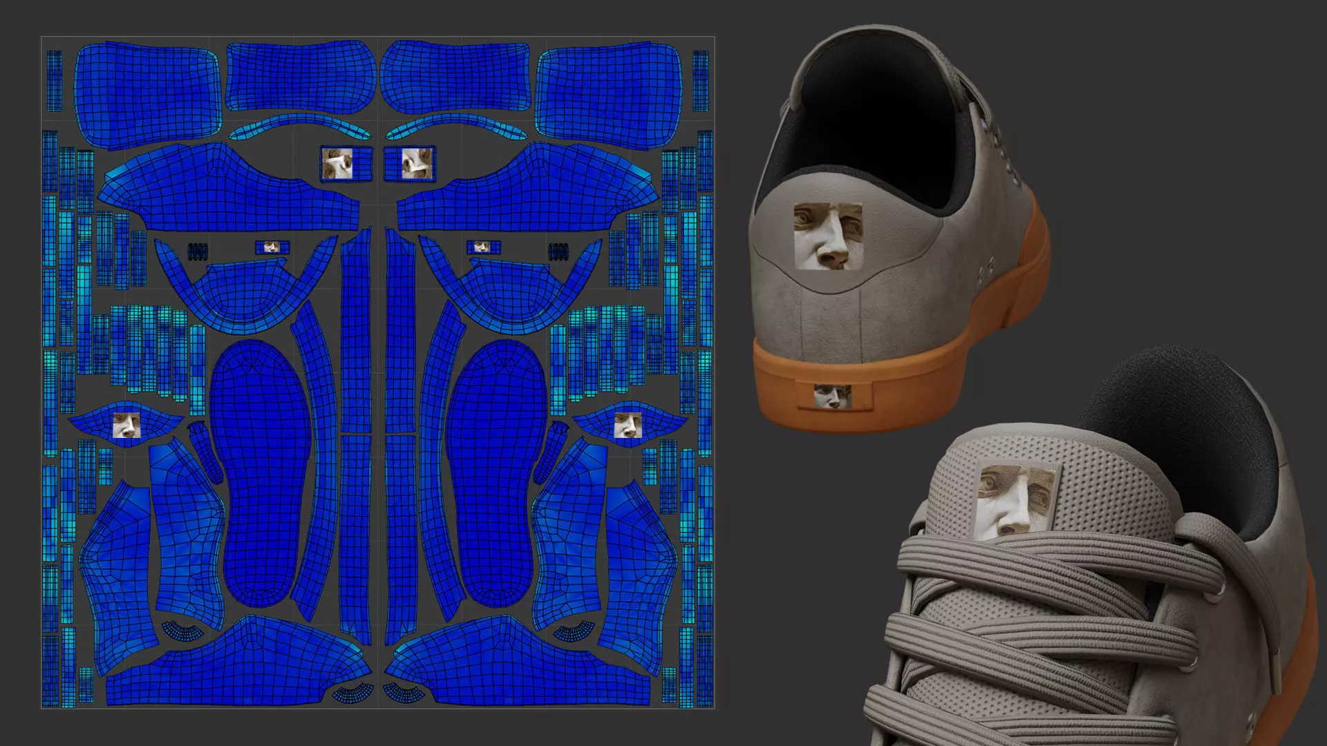 Skate Shoes Low-poly 3D model_7