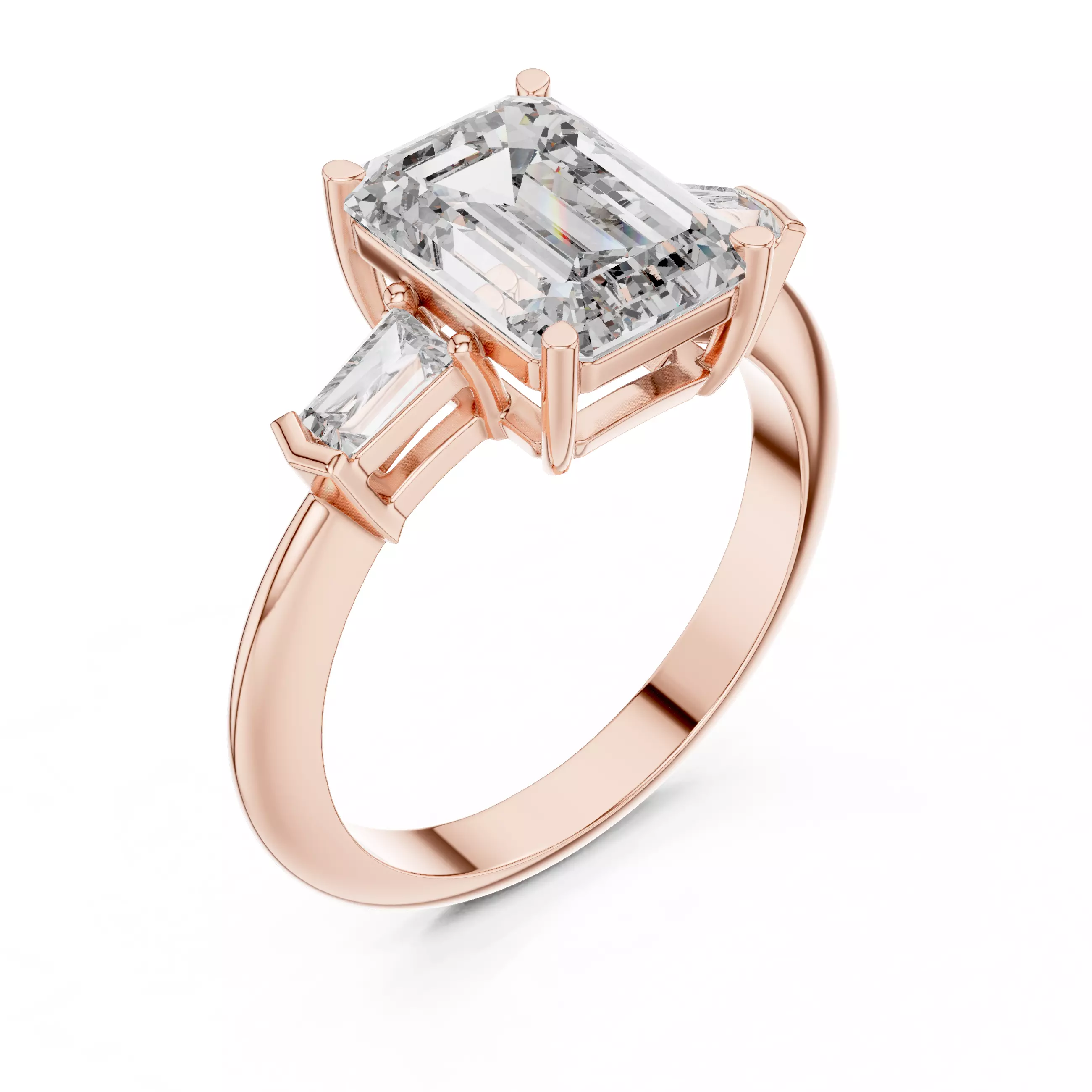 Solitaire Ring 3dm stl renders animation videos details  3D print model_4