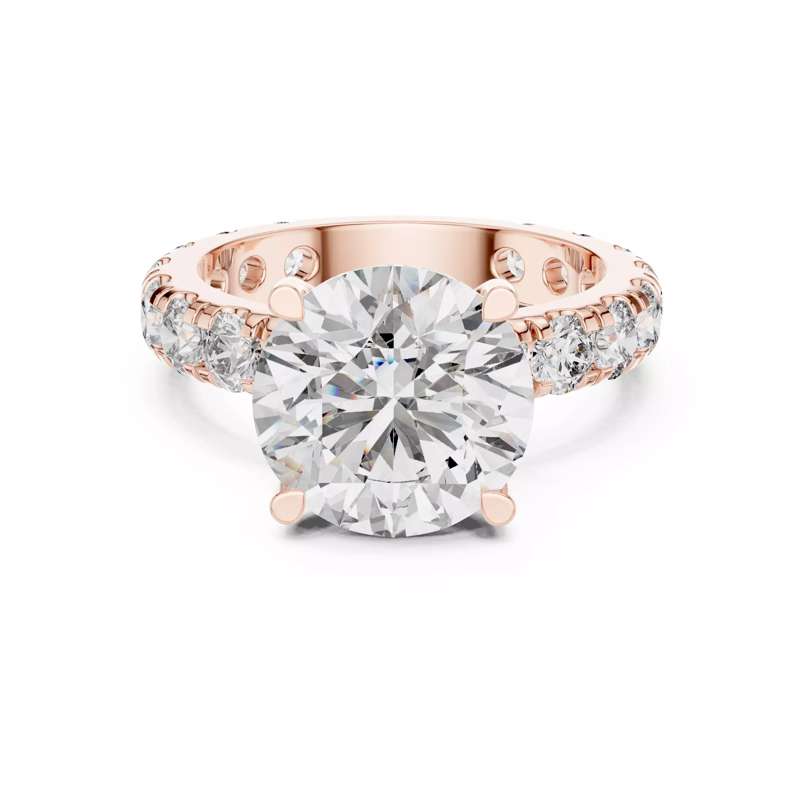 Solitaire Ring 3dm stl renders animation videos details  3D print model_0