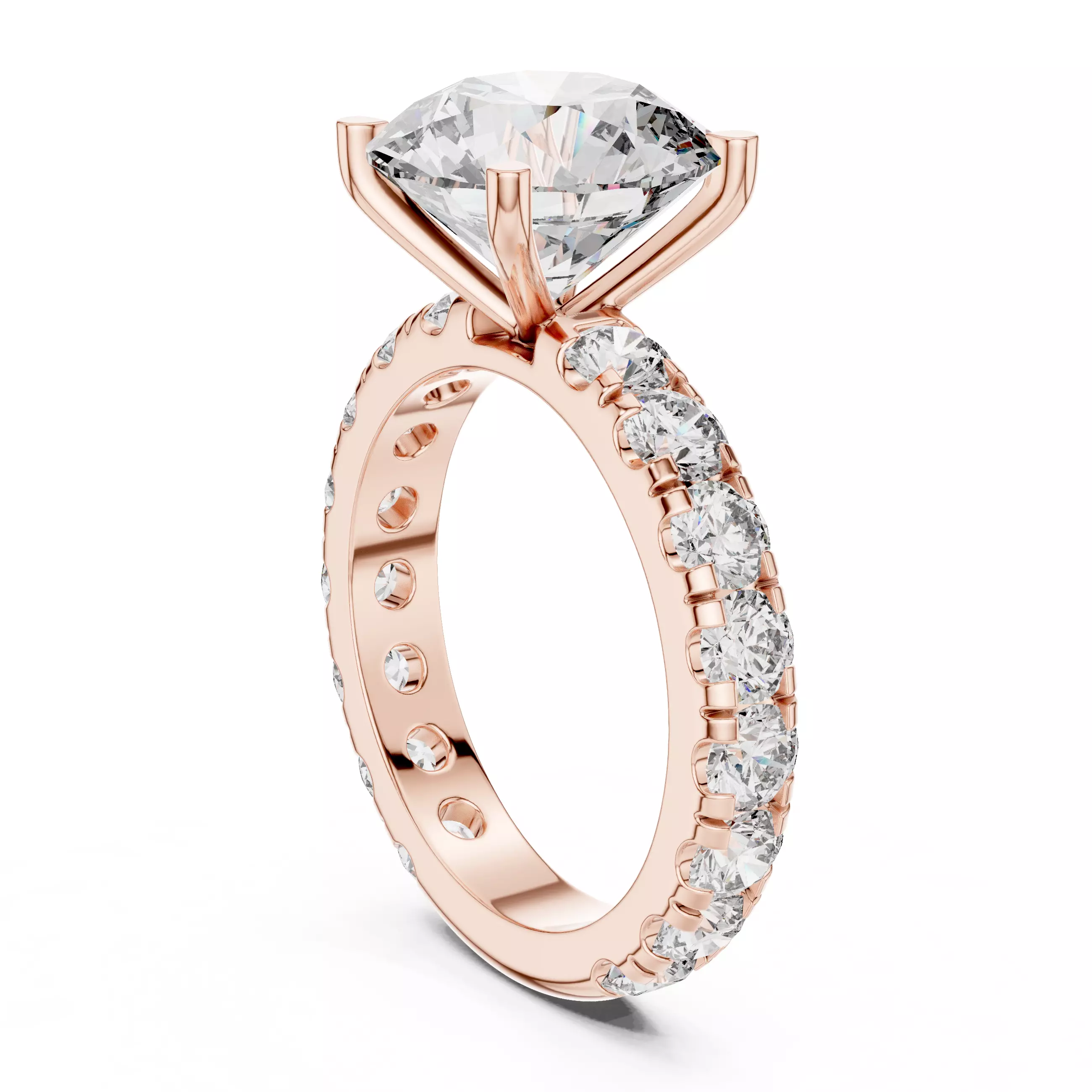 Solitaire Ring 3dm stl renders animation videos details  3D print model_3