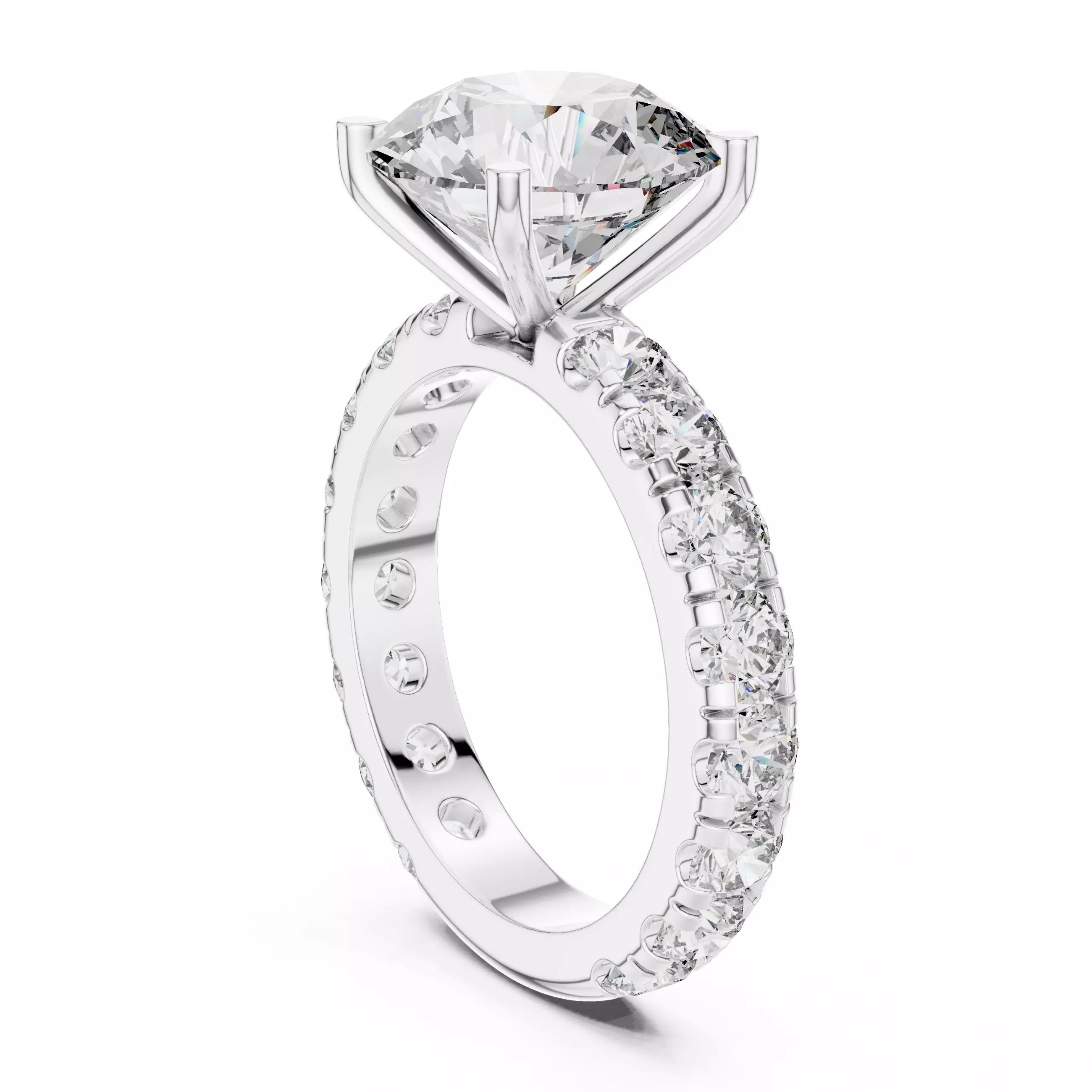 Solitaire Ring 3dm stl renders animation videos details  3D print model_6