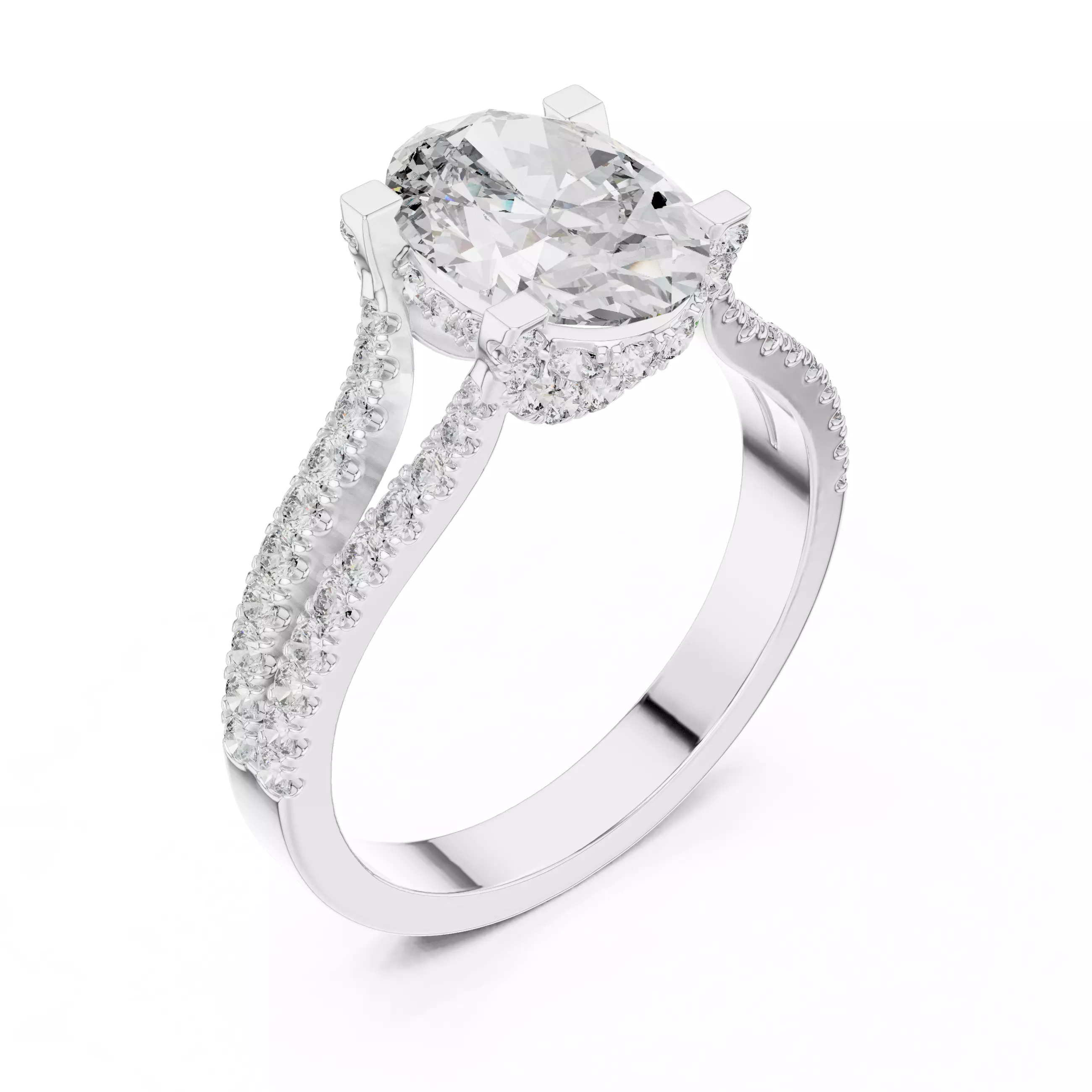 Solitaire Ring 3dm stl renders animation videos details  3D print model_7