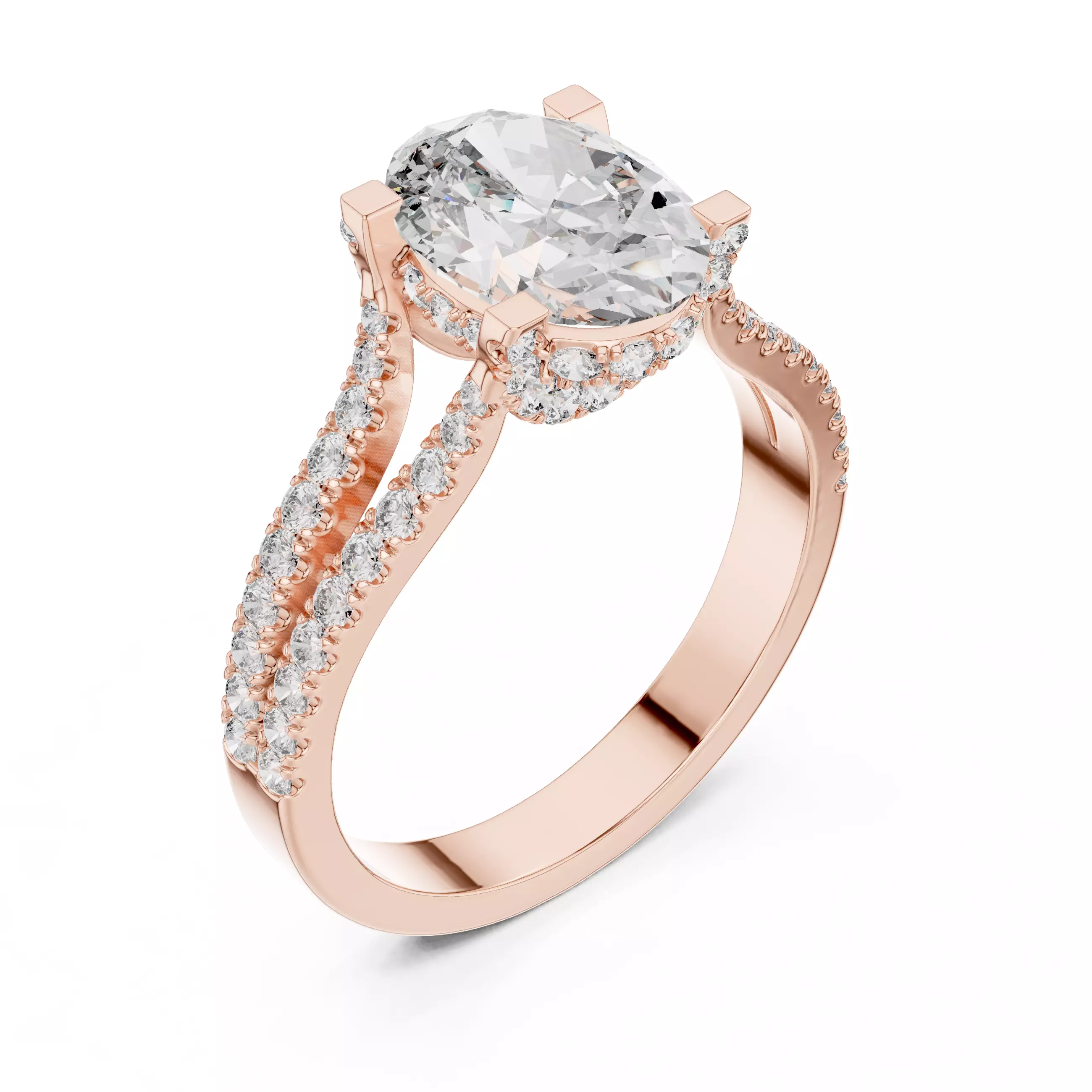 Solitaire Ring 3dm stl renders animation videos details  3D print model_4