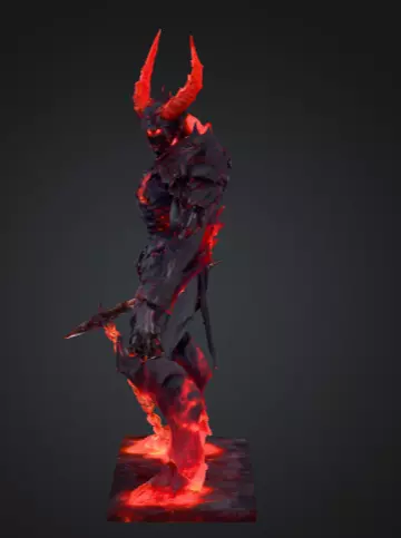 Infernal Overlord vs Dark Reaper Low-poly 3D model_7