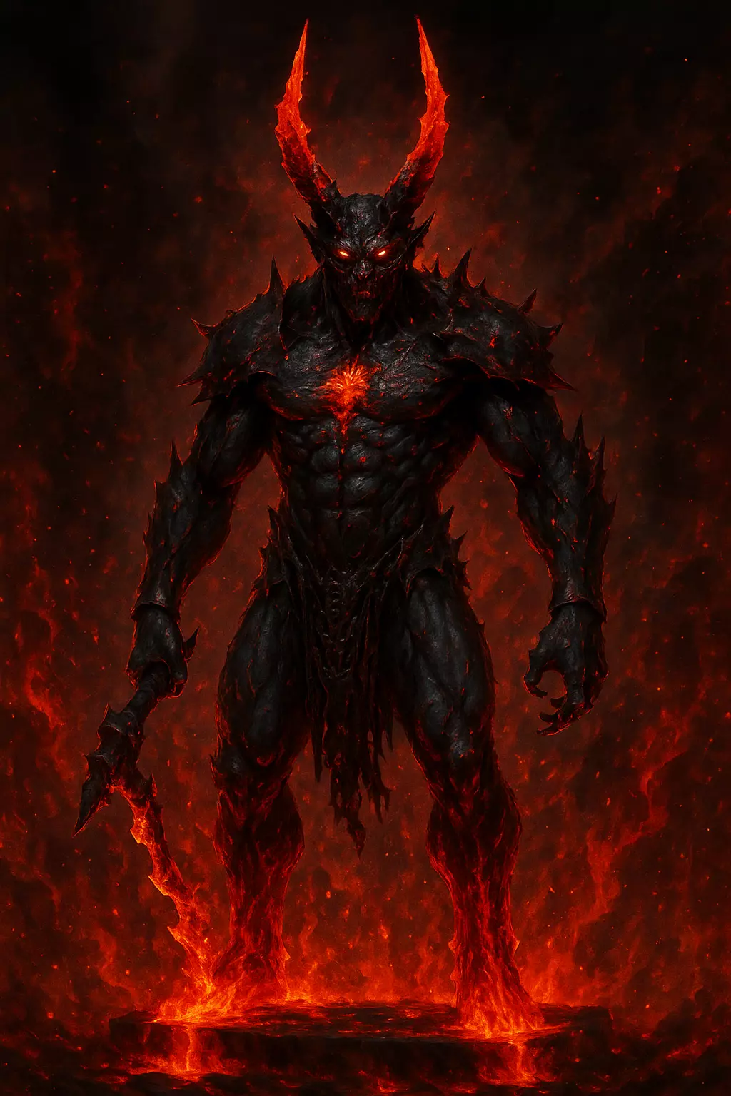 Infernal Overlord vs Dark Reaper Low-poly 3D model_0