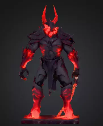 Infernal Overlord vs Dark Reaper Low-poly 3D model_8