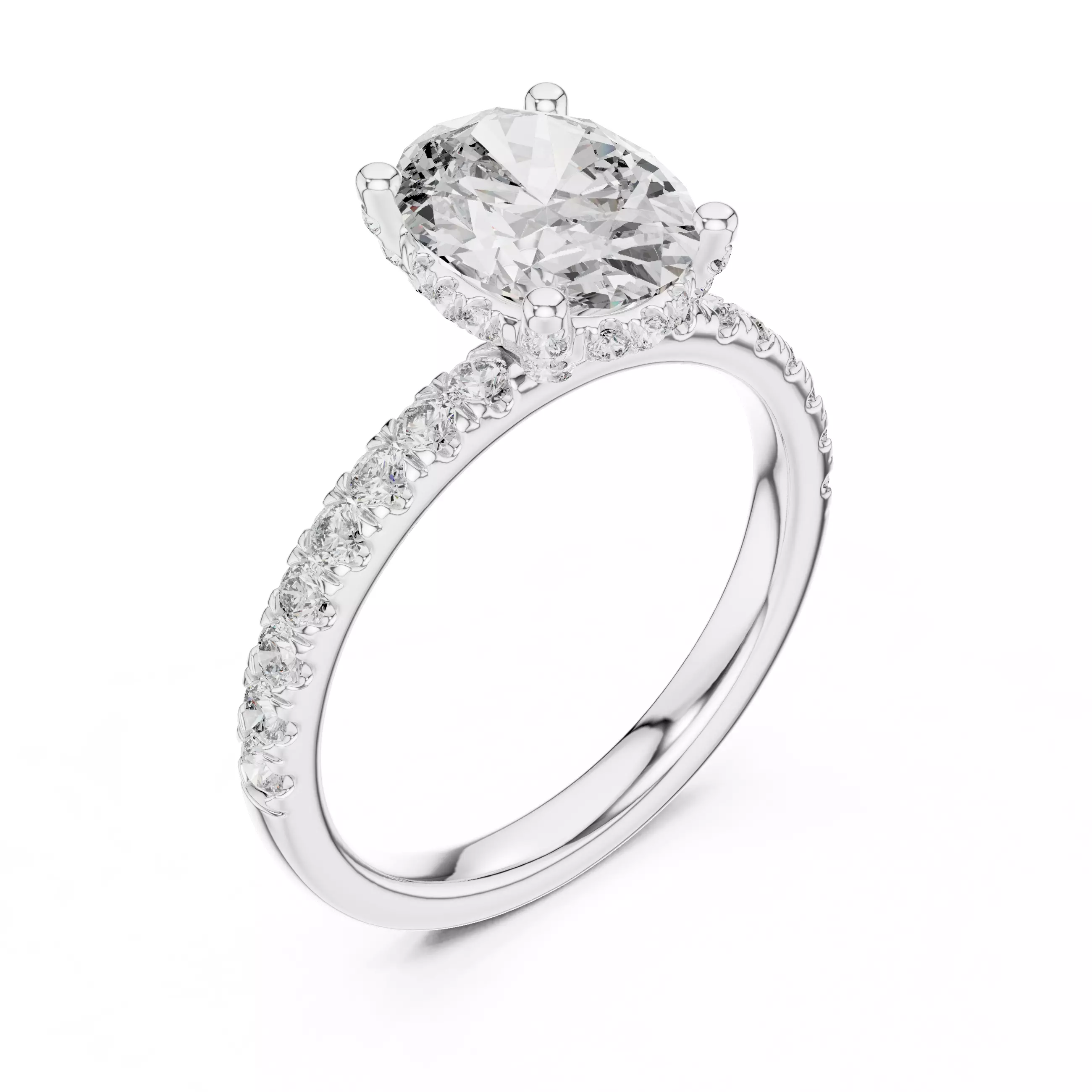 Solitaire Ring 3dm stl renders animation videos details  3D print model_7