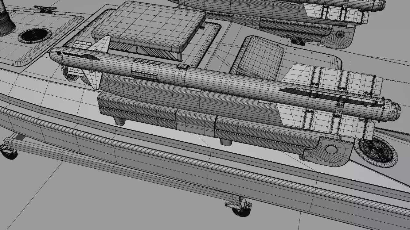 Magura V5 Naval Drone Unmanned Surface Vehicle Low-poly 3D model_10