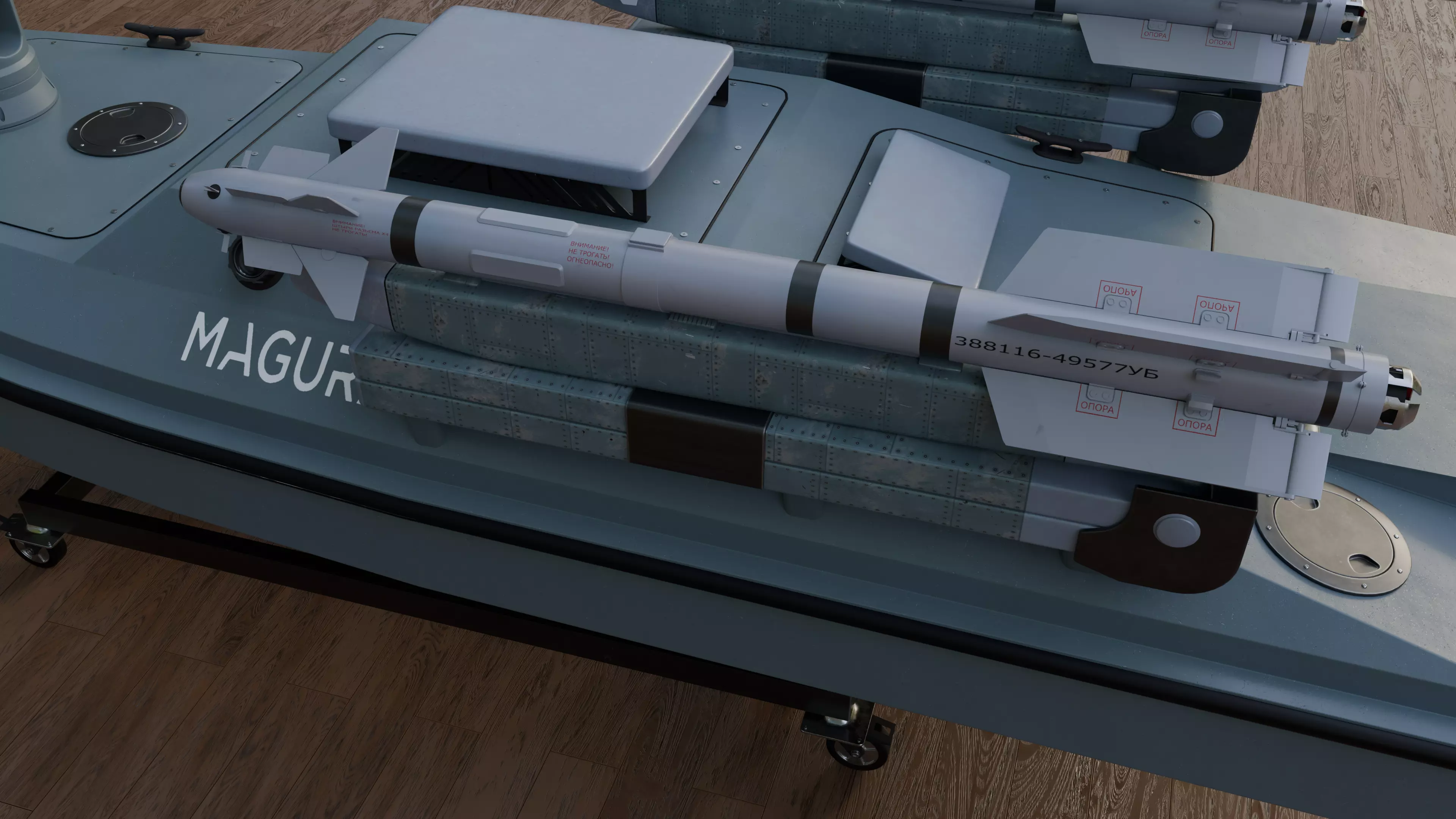 Magura V5 Naval Drone Unmanned Surface Vehicle Low-poly 3D model_9