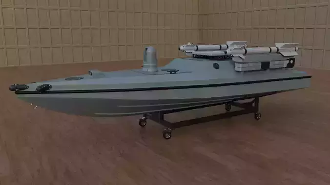 Magura V5 Naval Drone Unmanned Surface Vehicle Low-poly 3D model