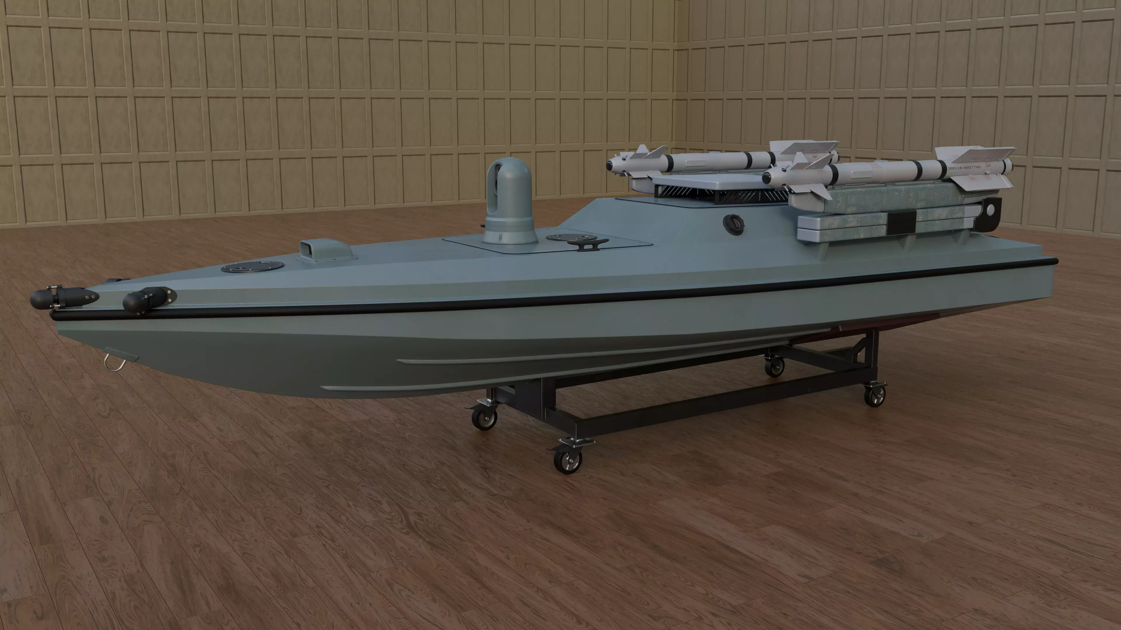Magura V5 Naval Drone Unmanned Surface Vehicle Low-poly 3D model_0