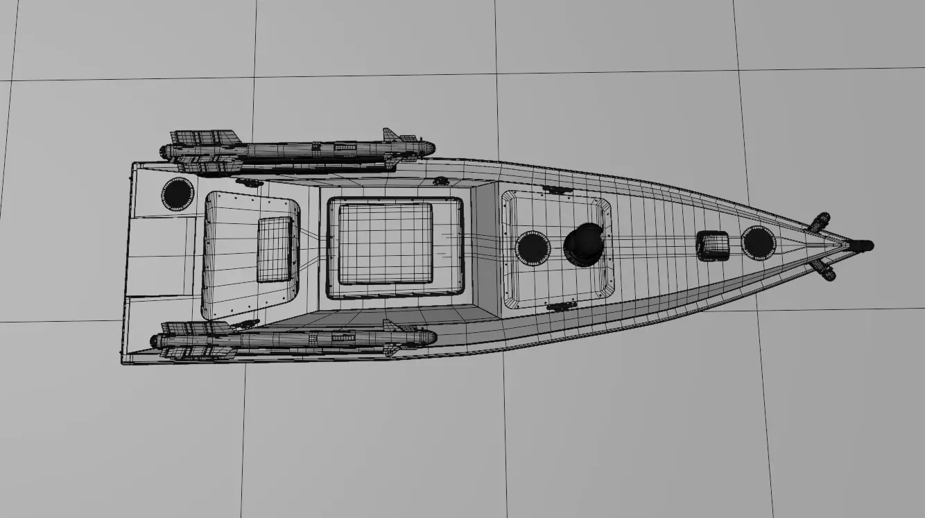 Magura V5 Naval Drone Unmanned Surface Vehicle Low-poly 3D model_14
