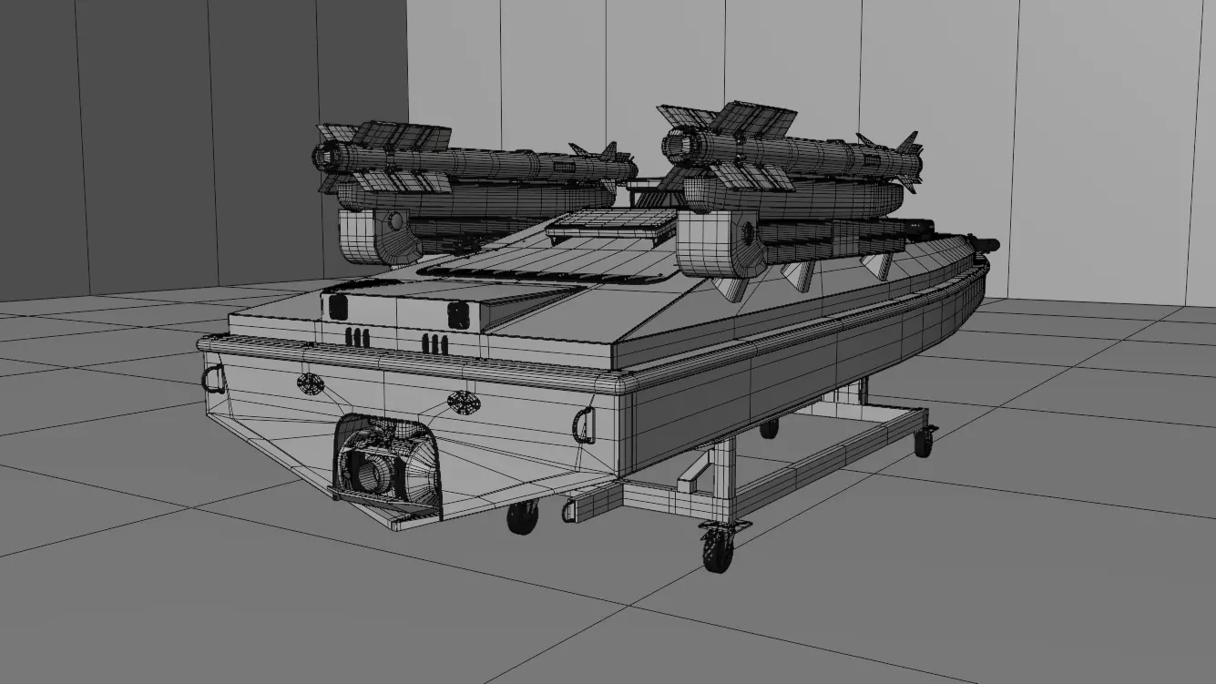 Magura V5 Naval Drone Unmanned Surface Vehicle Low-poly 3D model_8