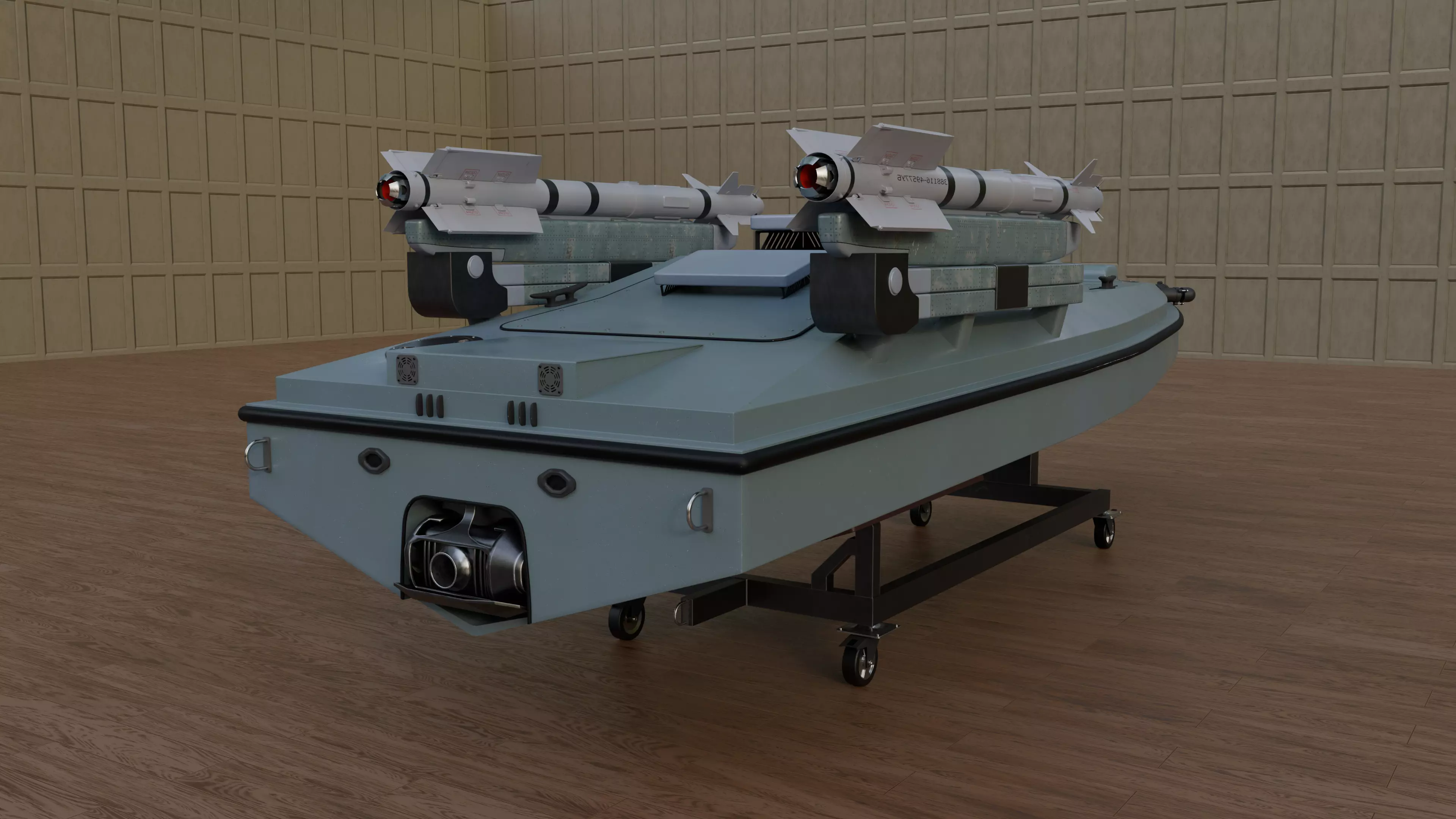 Magura V5 Naval Drone Unmanned Surface Vehicle Low-poly 3D model_7