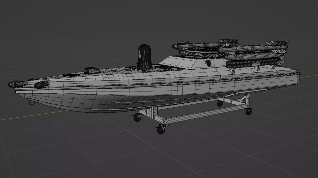 Magura V5 Naval Drone Unmanned Surface Vehicle Low-poly 3D model_2