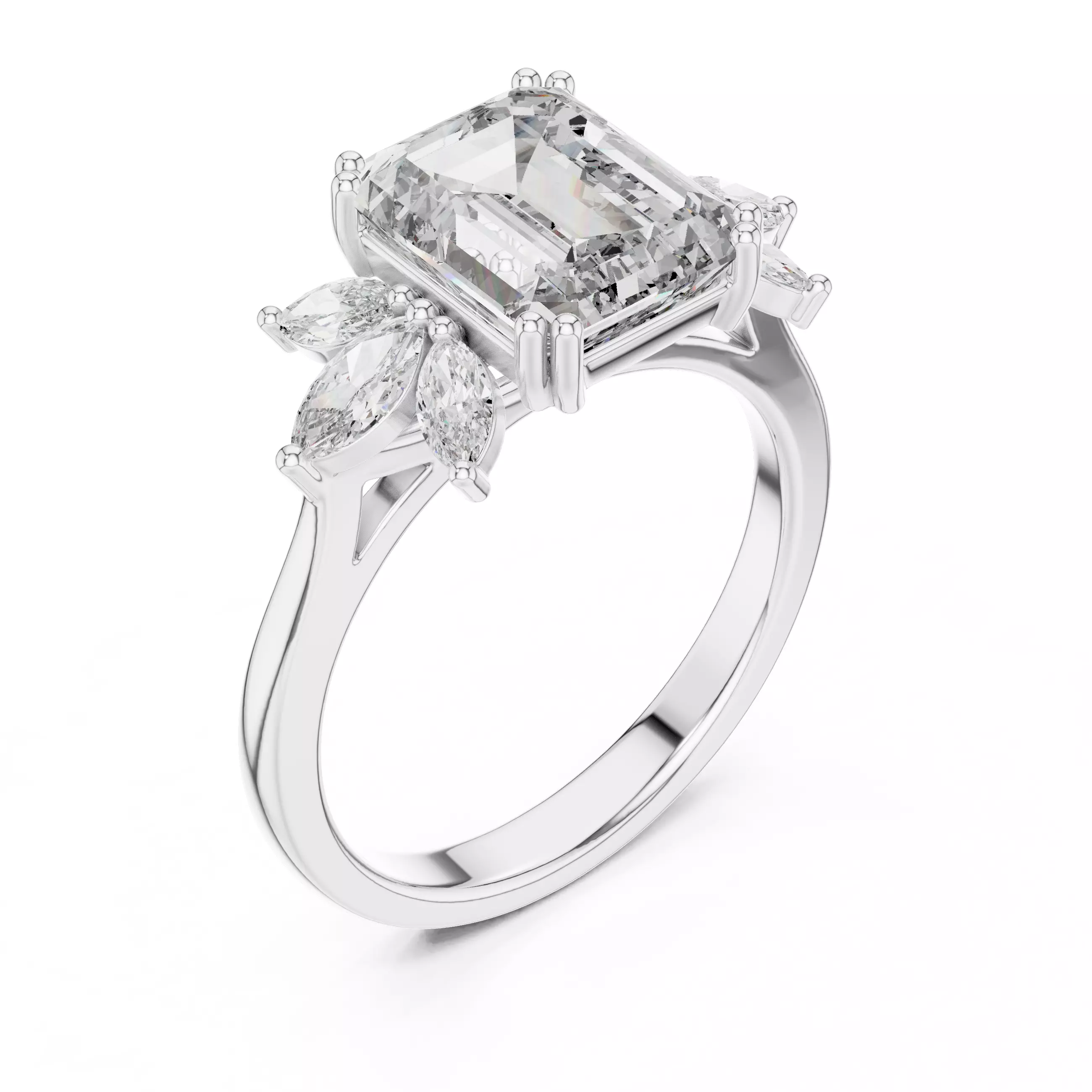 Solitaire Ring 3dm stl renders animation videos details 3D print model_7