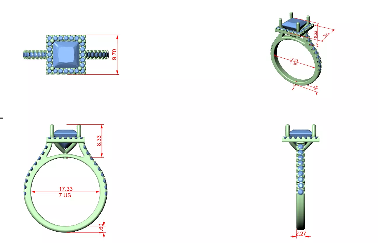 Solitaire Ring 3dm stl renders animation videos details 3D print model_1