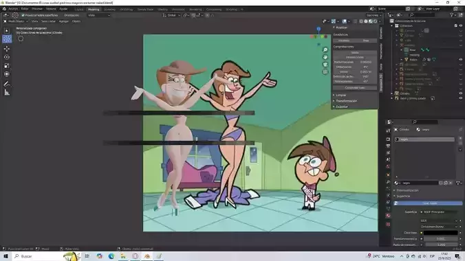 Fairly odd parents Timmy mom with bikini and undressed 3D print model