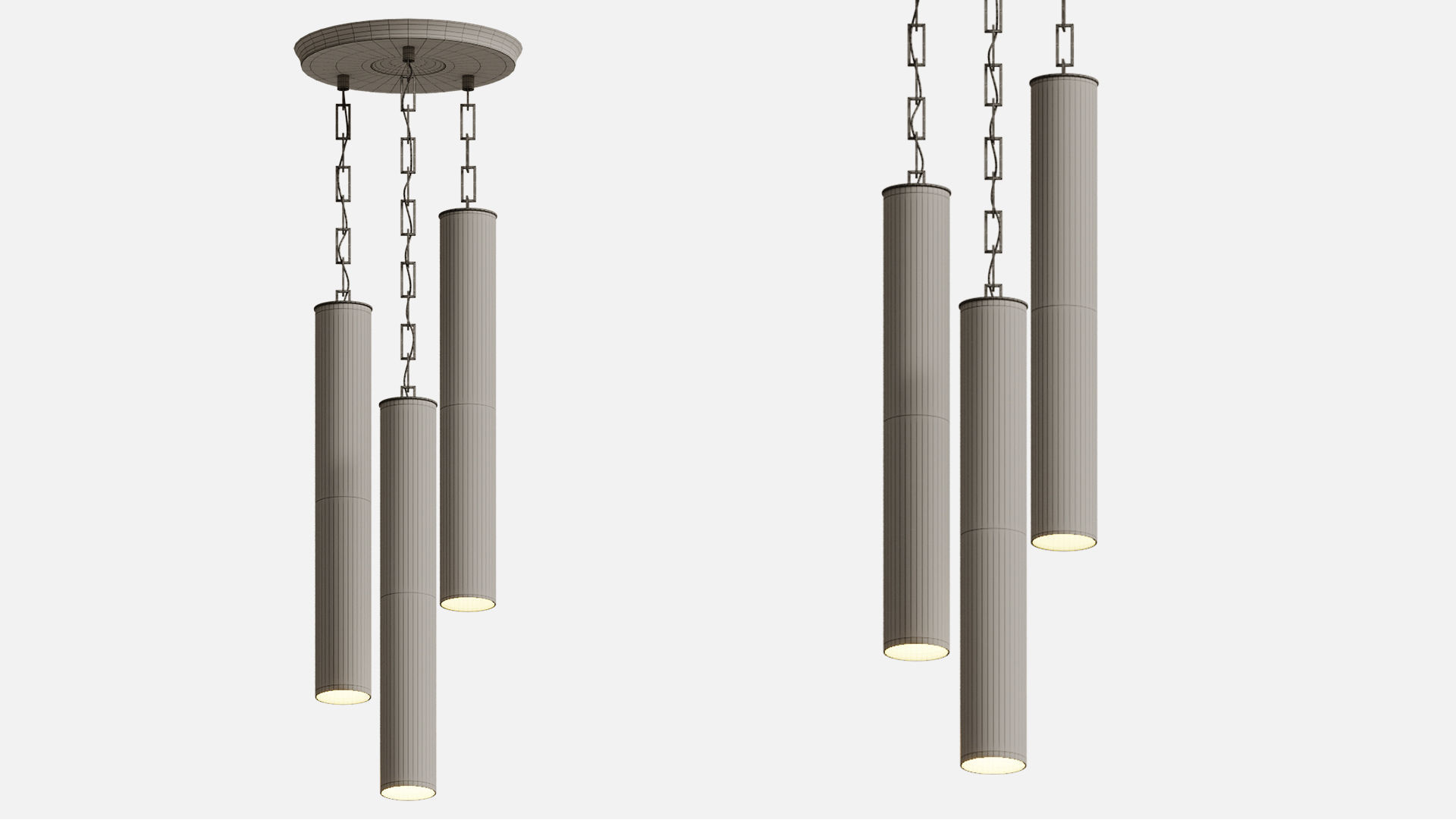 Arteriors Mitsuko Fixed Chandelier 3D model_5