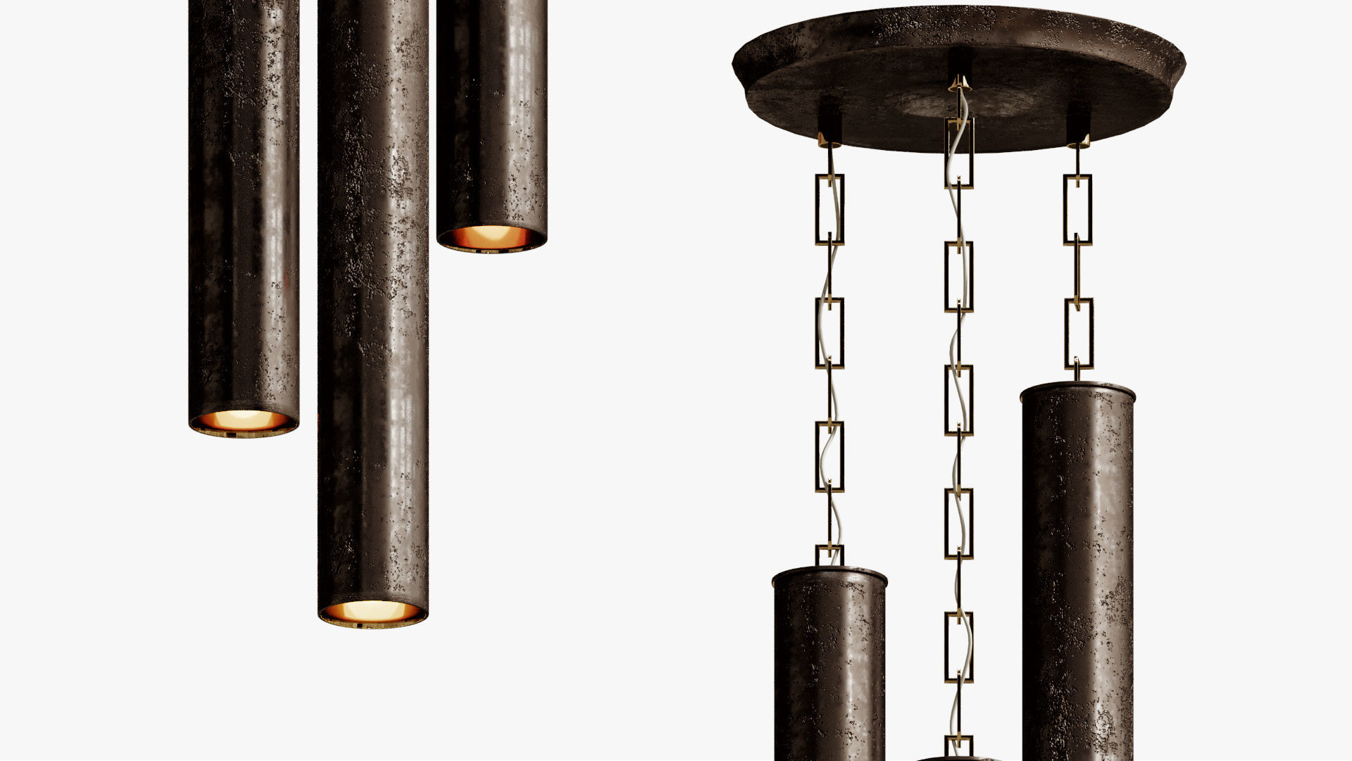 Arteriors Mitsuko Fixed Chandelier 3D model_2