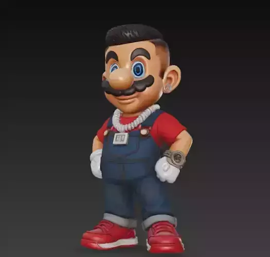 Mario Bros haircut casual Free 3D print model
