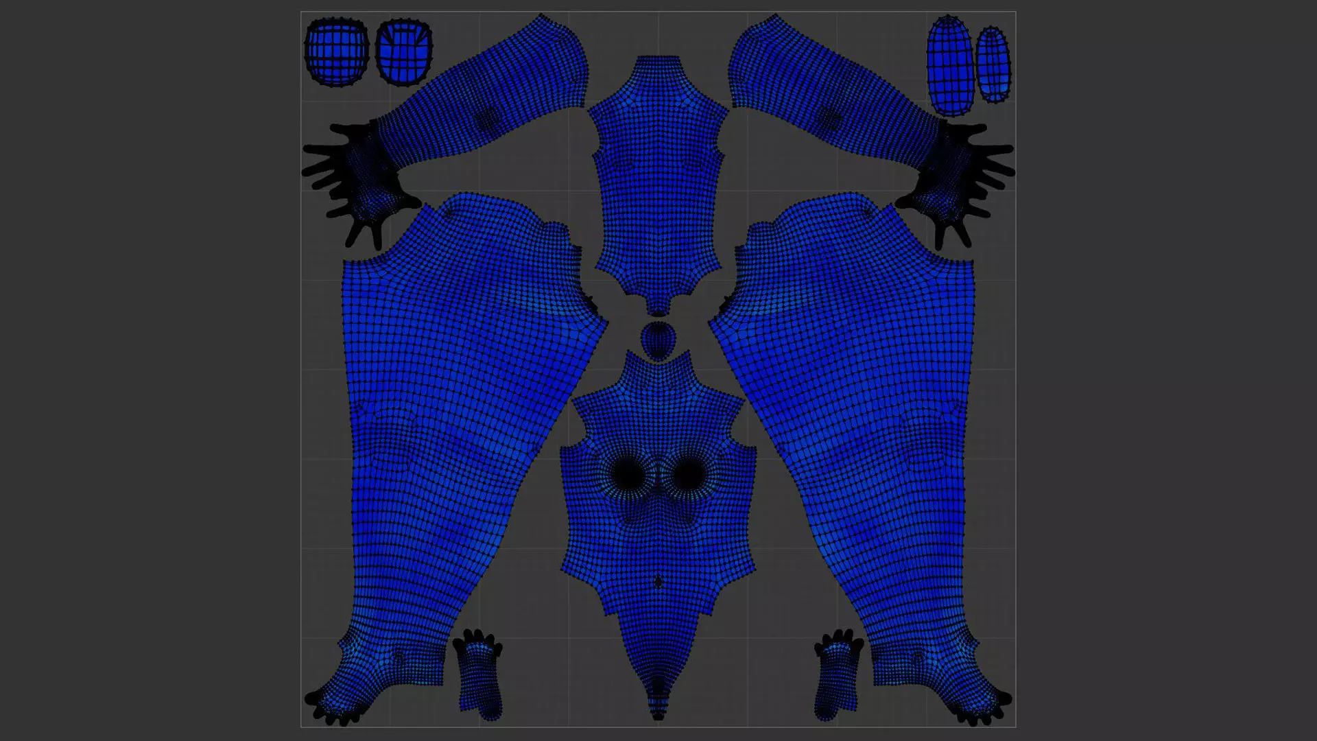 Female Base F860 Low-poly 3D model_6