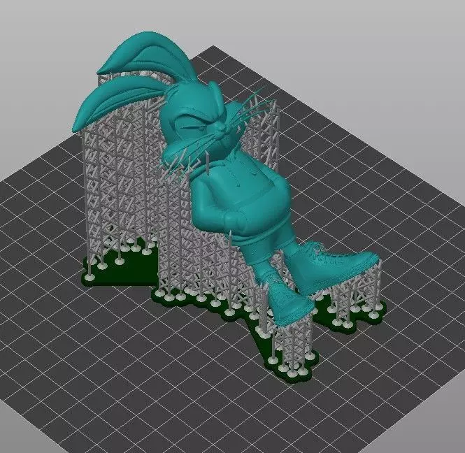 Bugs Bunny Streetwear - 3D Printable STL- pre-supported 3D print model_5