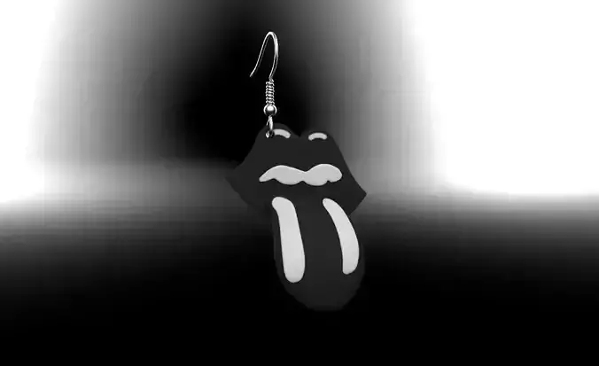 Gothic Rolling Stones Earring