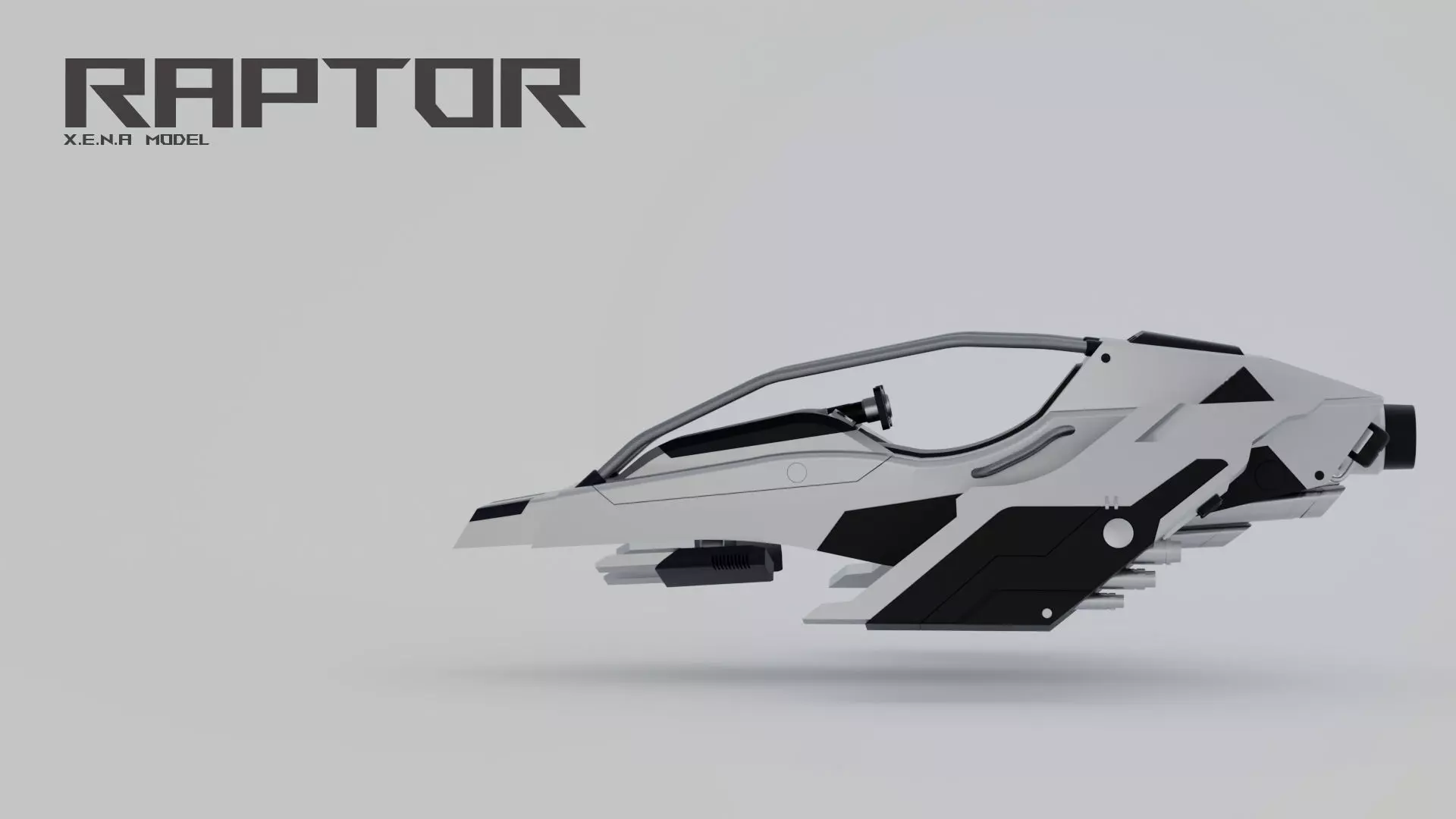 Space Ship Sci-Fi 3D model_0