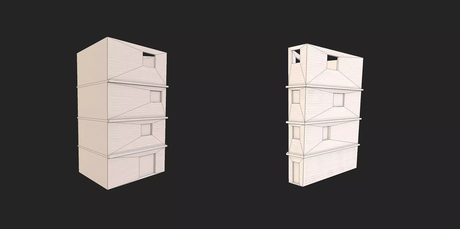 House 09 Low-poly 3D model_2