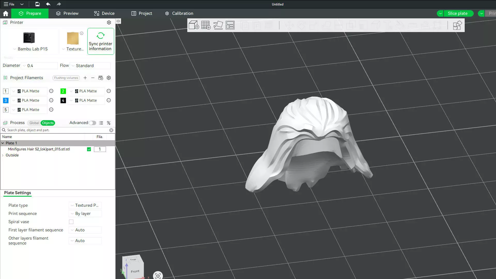 Custom3Dprint Minifigure Accessory - Minifigure Hair S2 - 016 3D print model_2