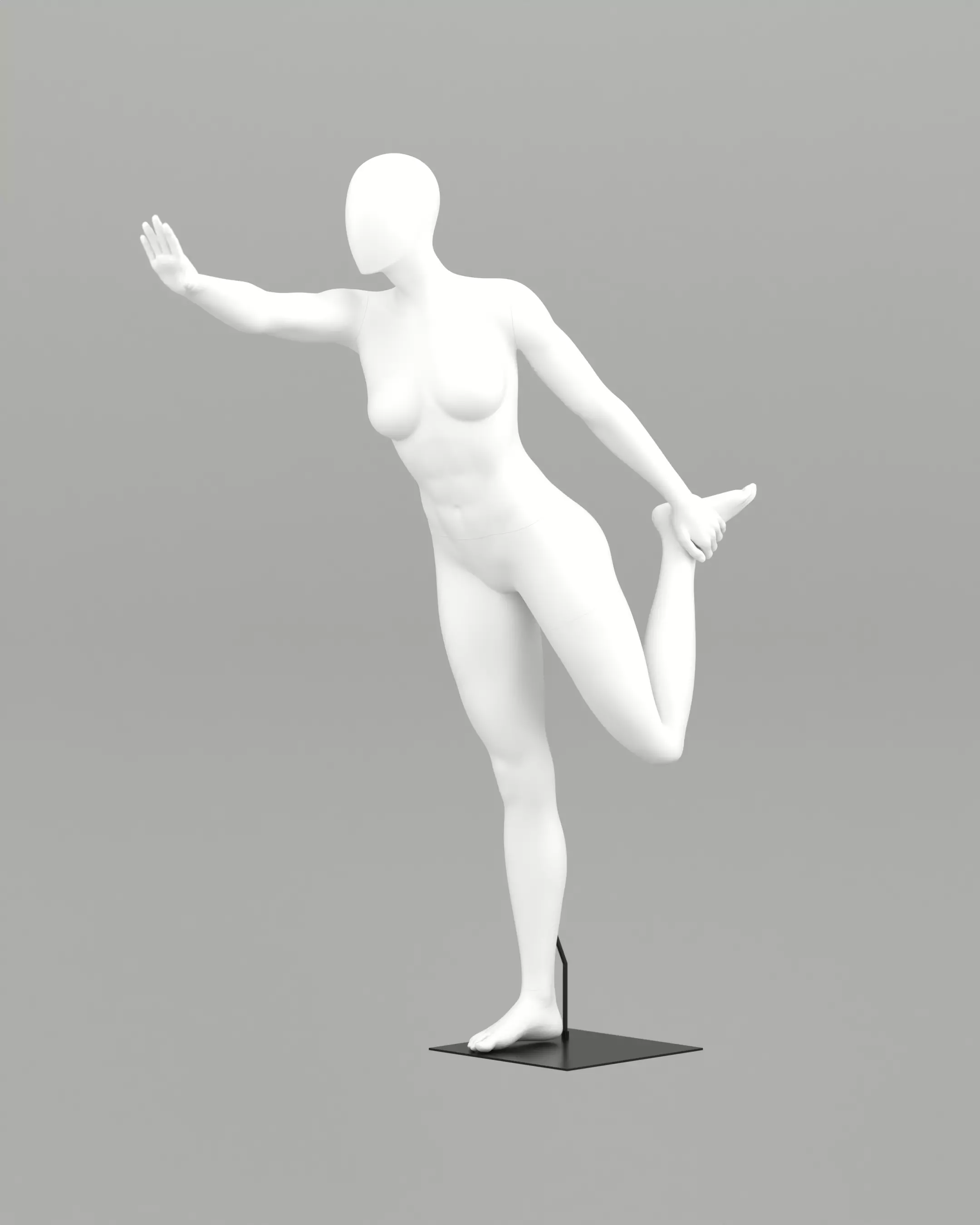 Female mannequin - Stretching pose 3D print model_0