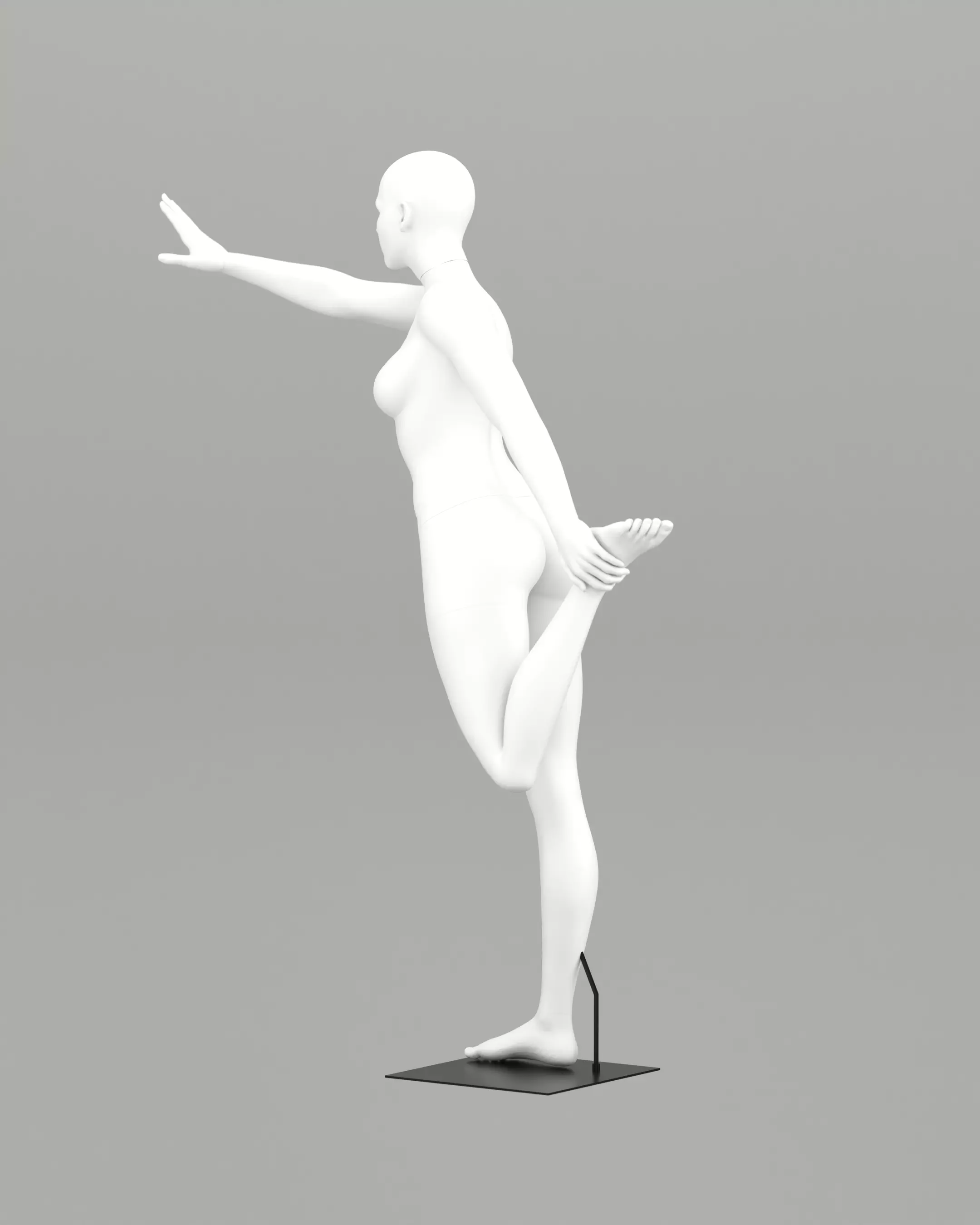 Female mannequin - Stretching pose 3D print model_7