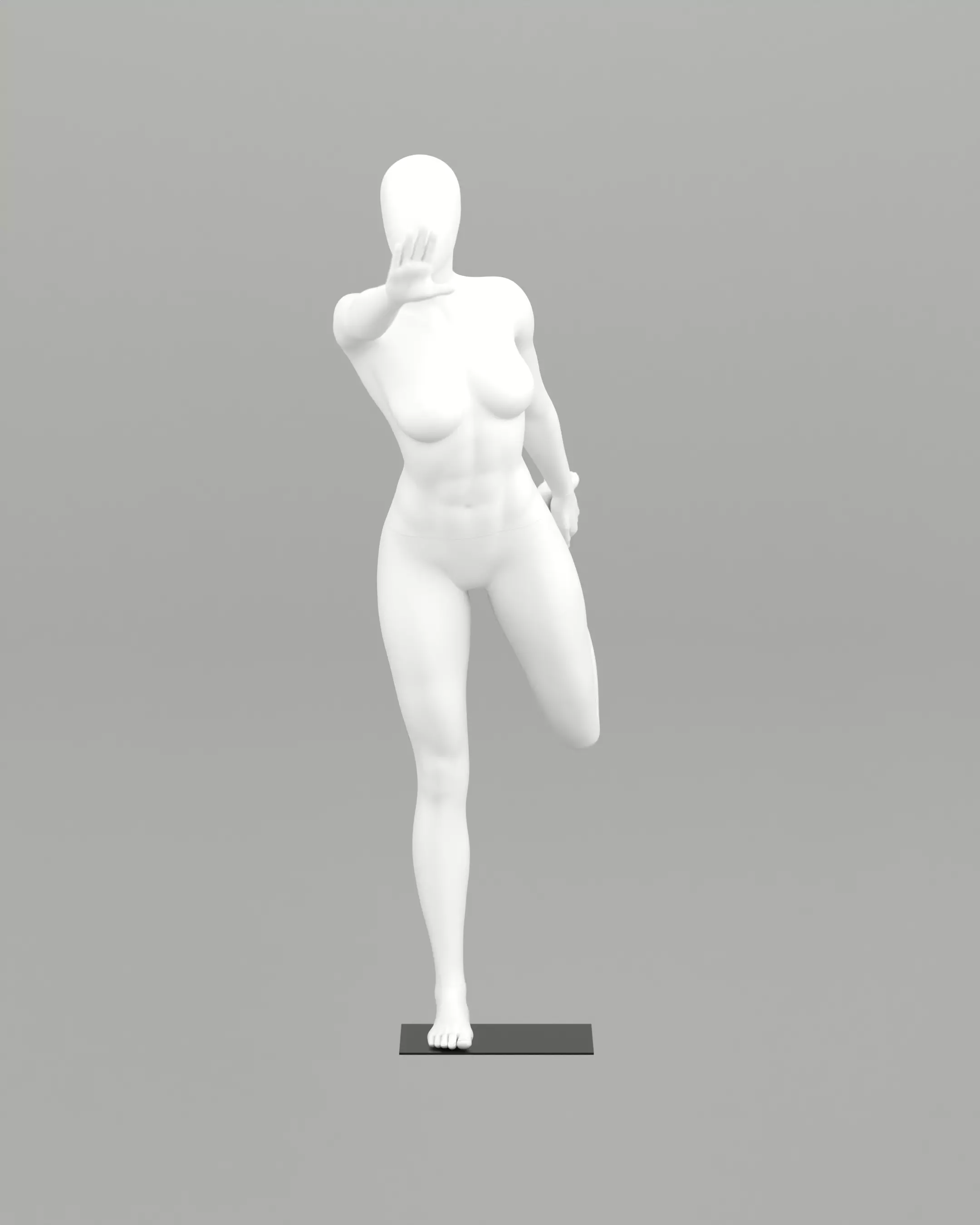 Female mannequin - Stretching pose 3D print model_4