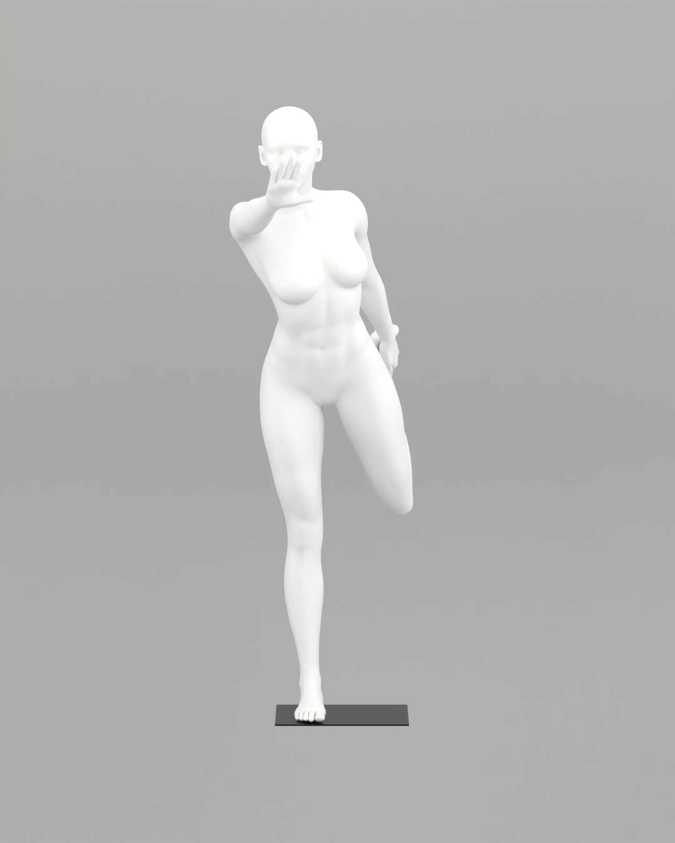 Female mannequin - Stretching pose 3D print model_5