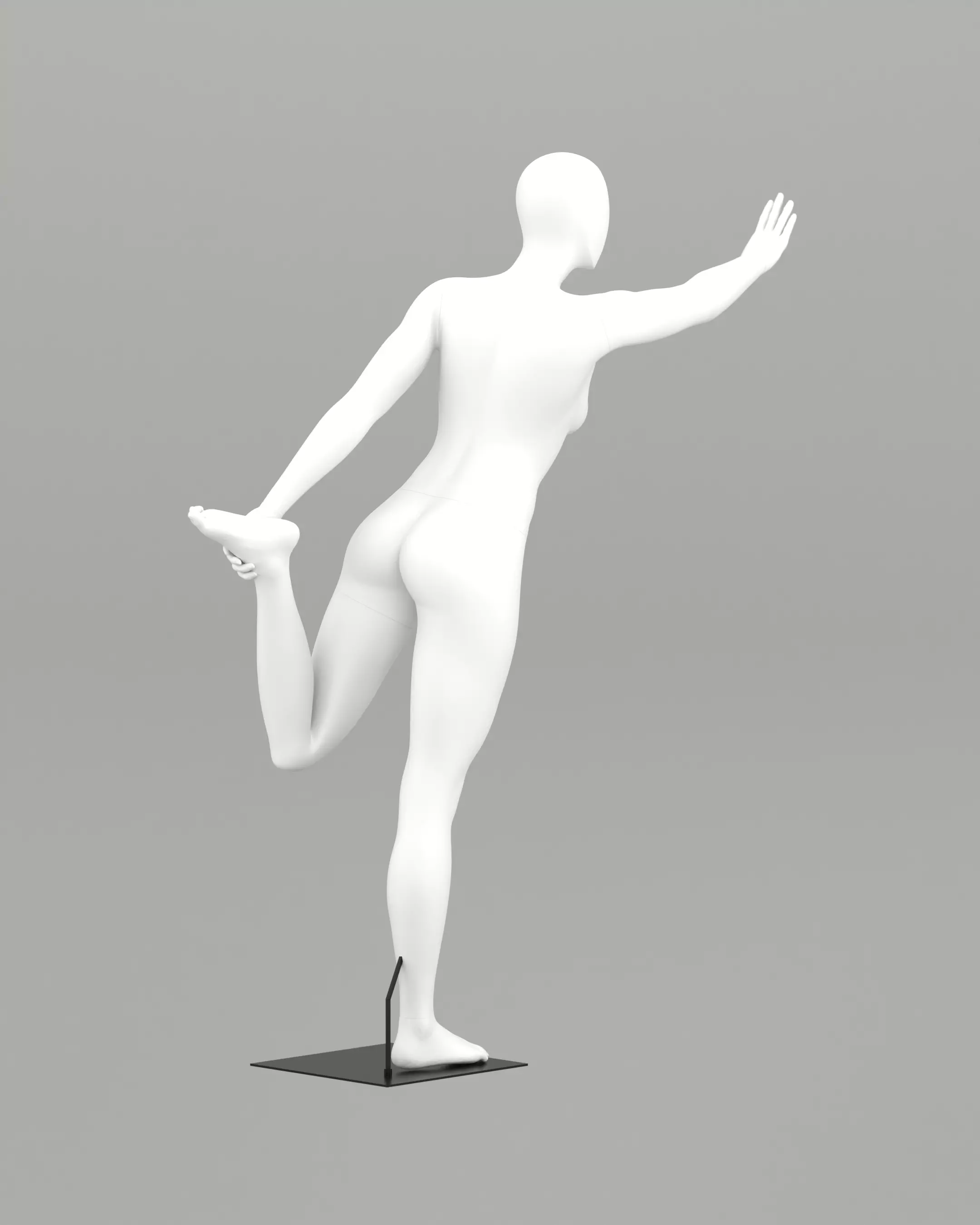 Female mannequin - Stretching pose 3D print model_8