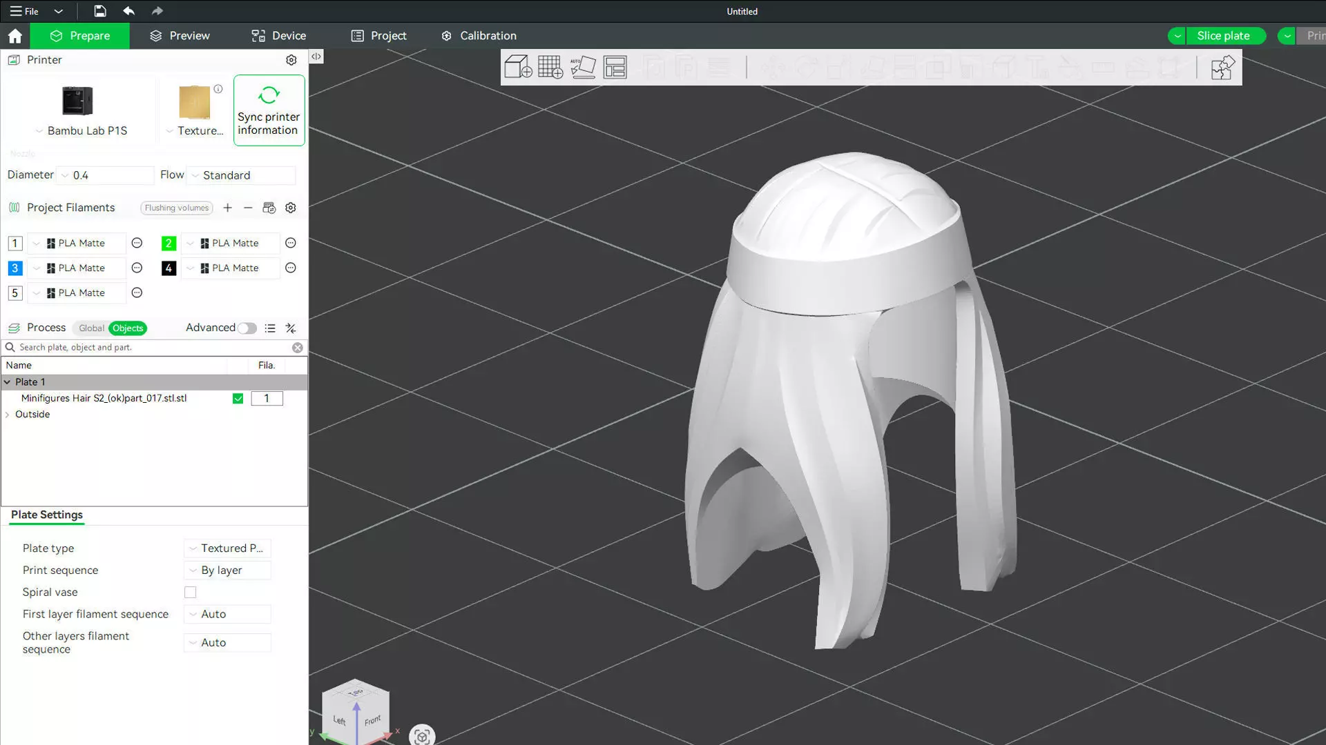 Custom3Dprint Minifigure Accessory - Minifigure Hair S2 - 018 3D print model_2