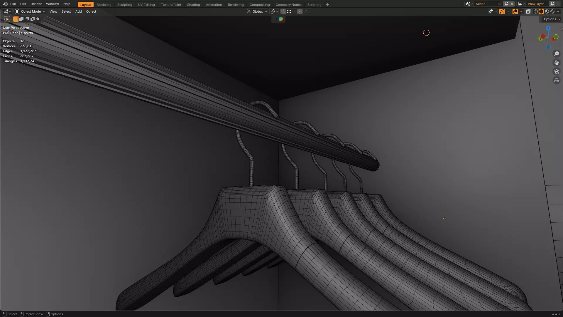 Modern Wardrobe - Jequetiba Collection 3D model_11
