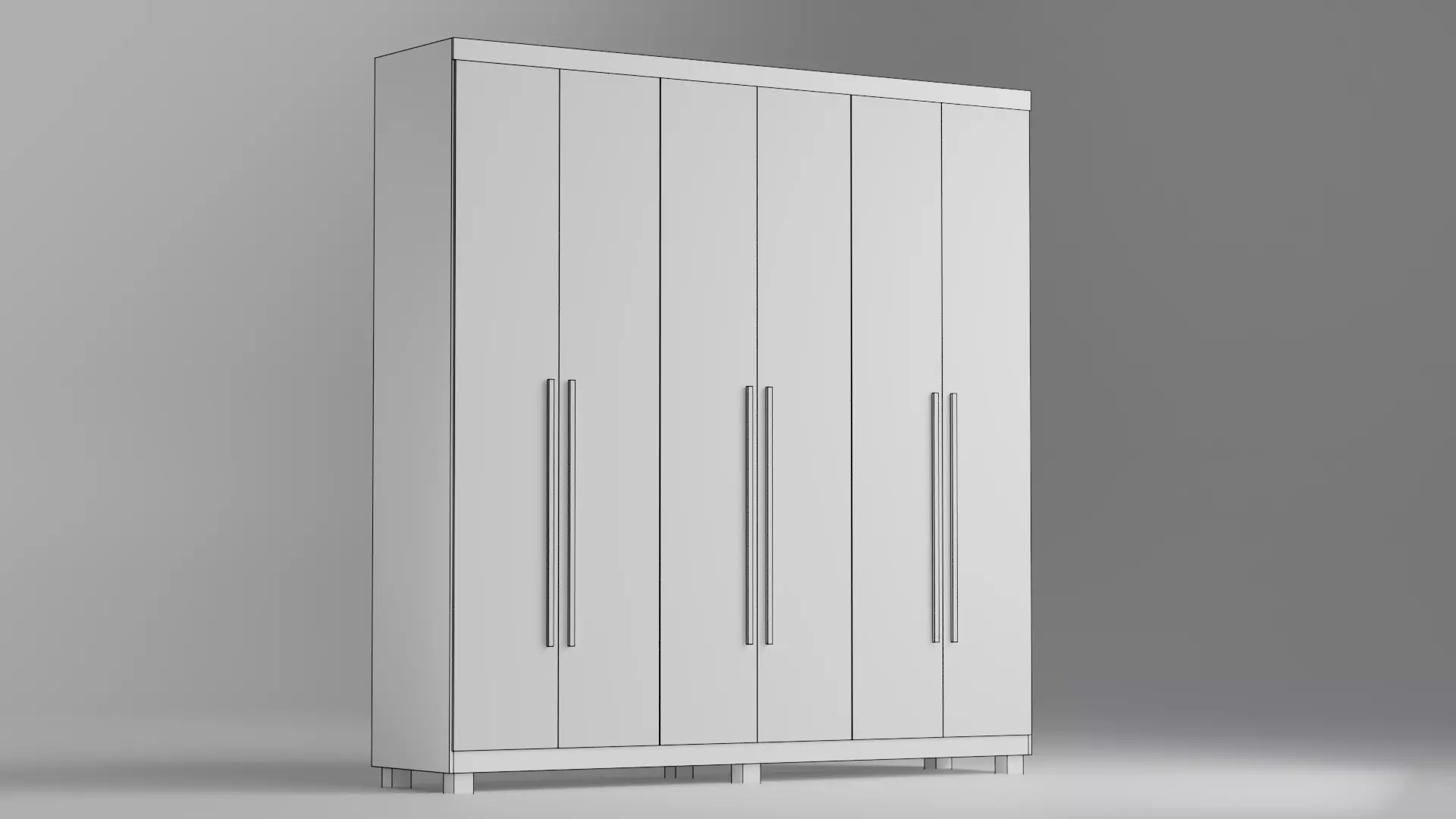 Modern Wardrobe - Jequetiba Collection 3D model_7