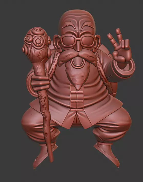Master Roshi and Turtle - Dragon Ball 3D print model_7