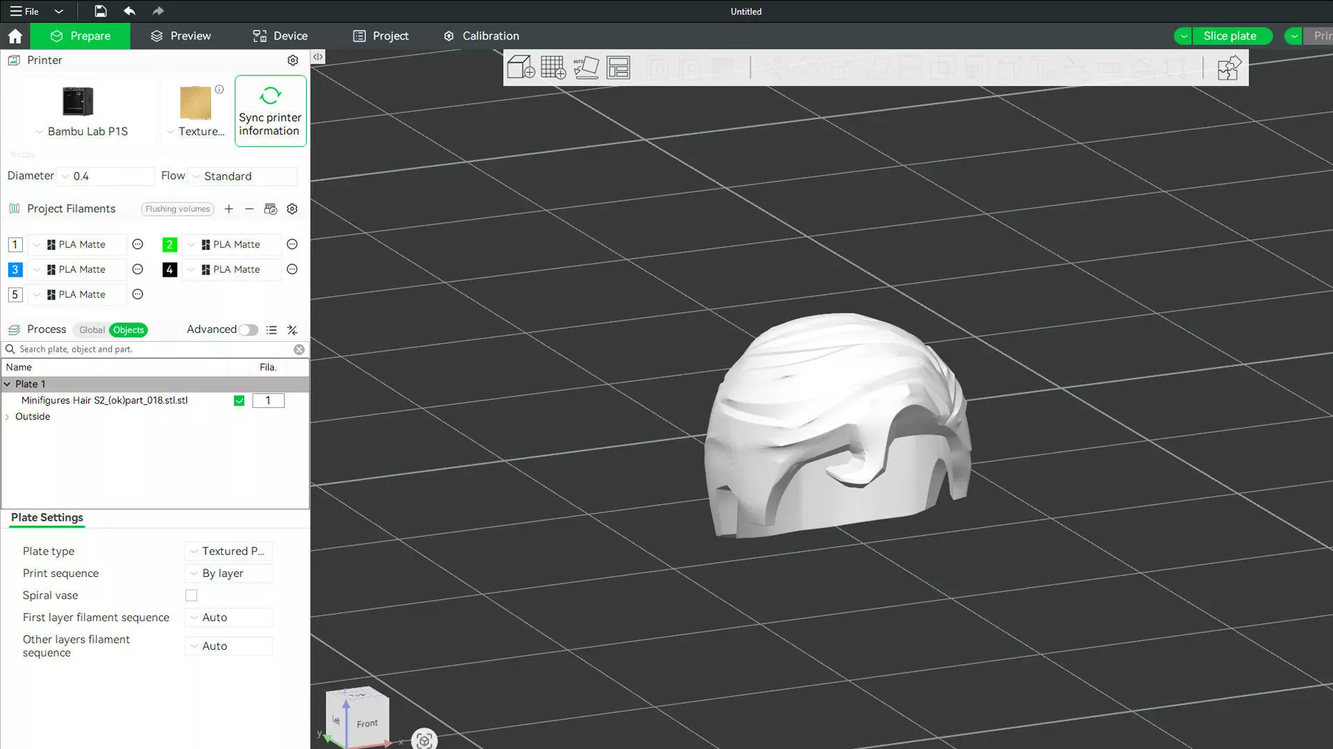 Custom3Dprint Minifigure Accessory - Minifigure Hair S2 - 019 3D print model_2