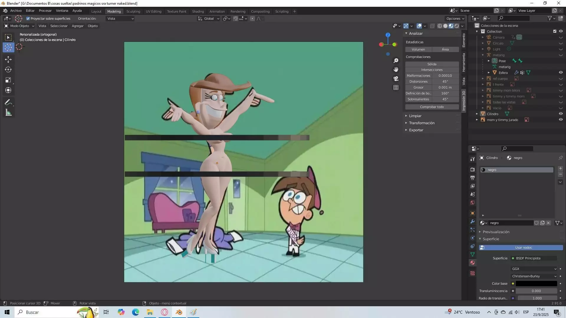 Fairly odd parents Timmy s mom undressed 3D print model