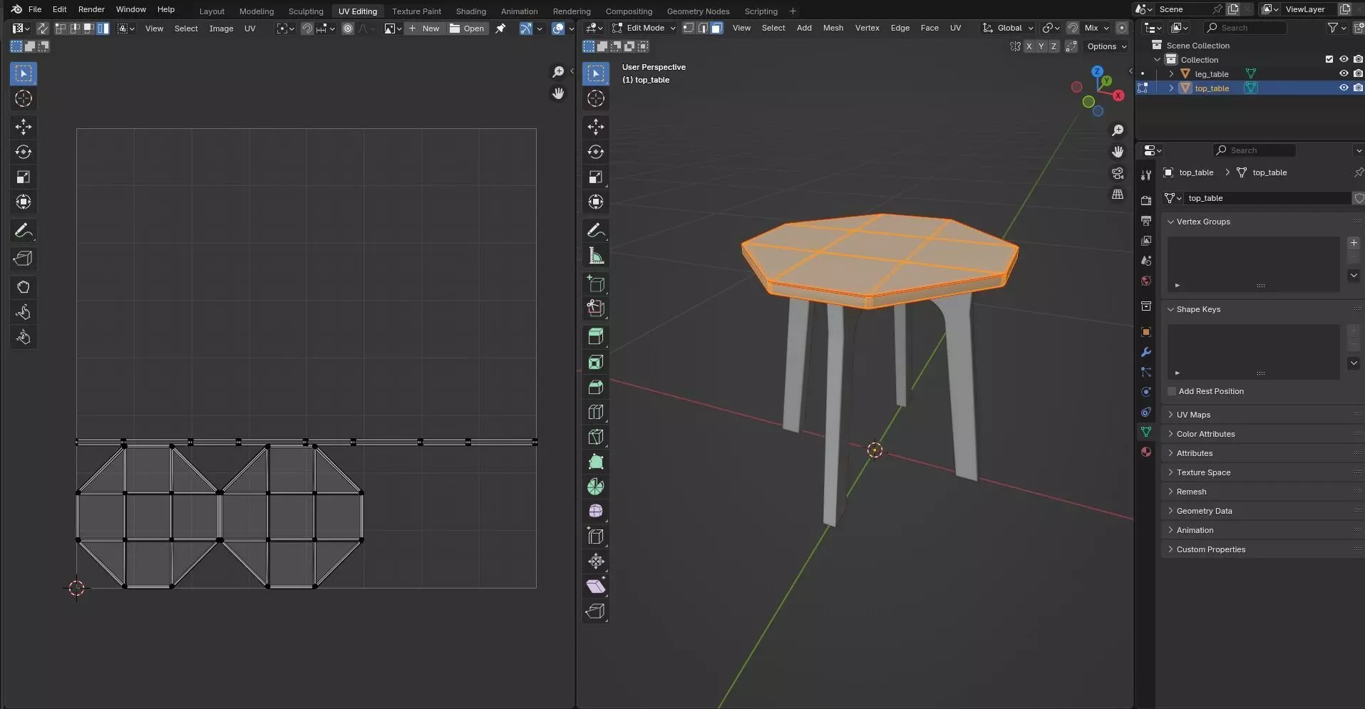 Octagon Table CG115 3D model_10