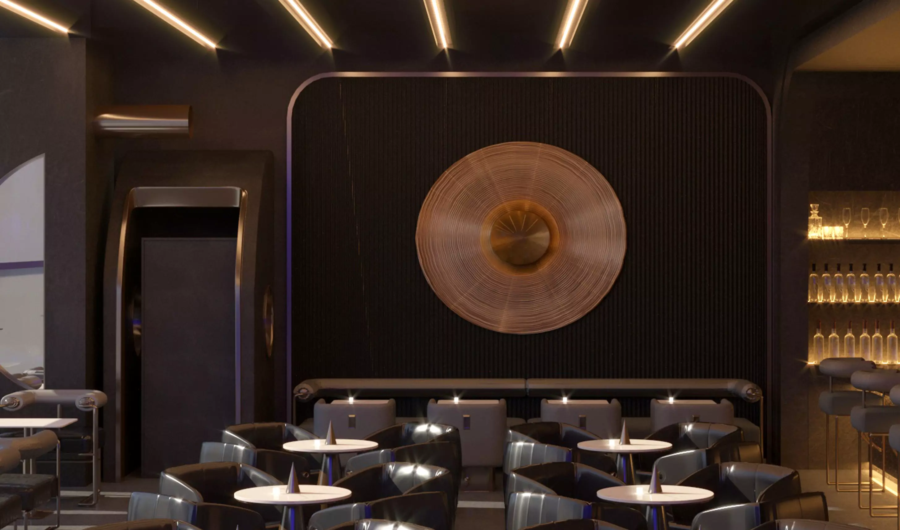 night bar interior 3D model_2