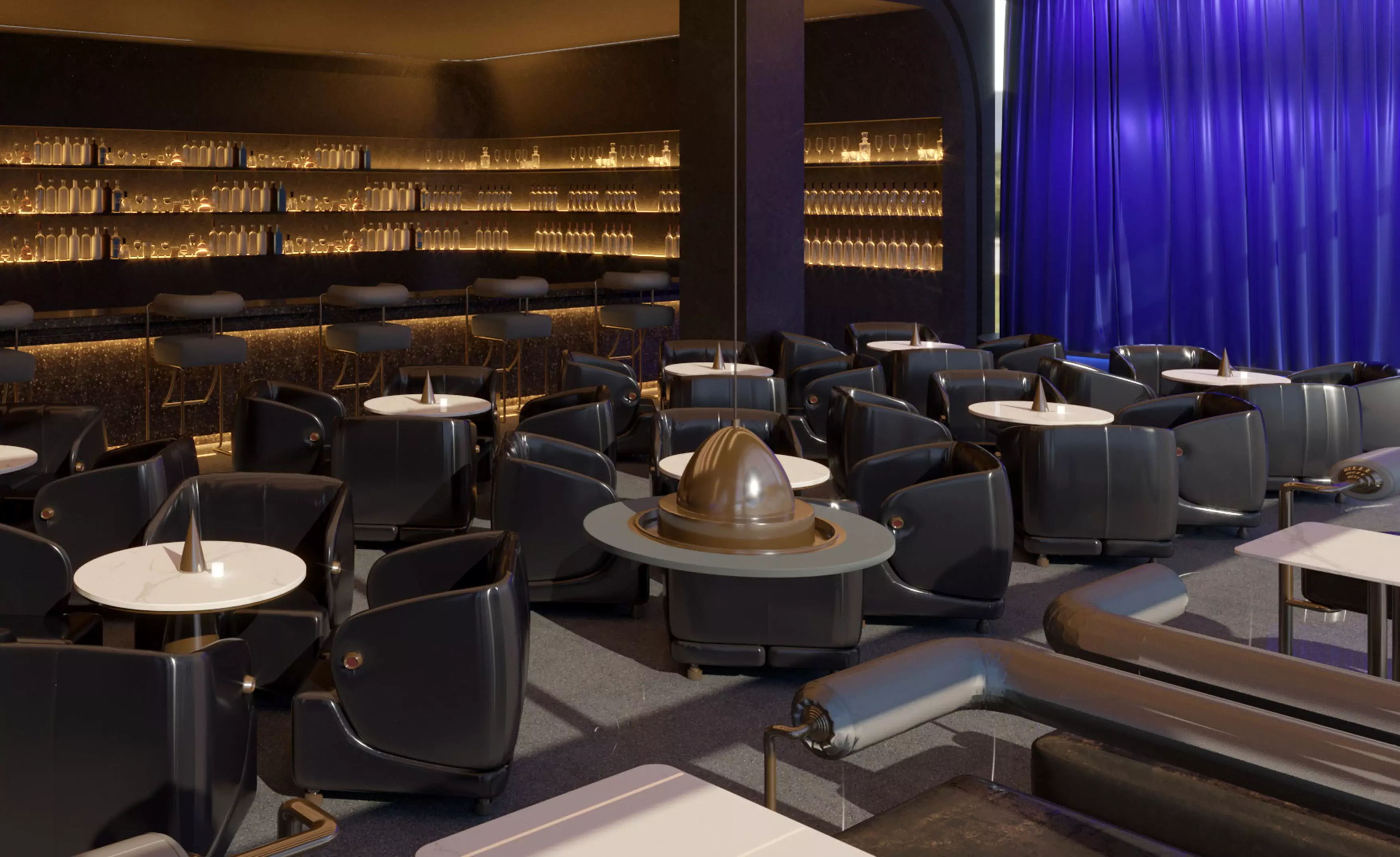 night bar interior 3D model_4