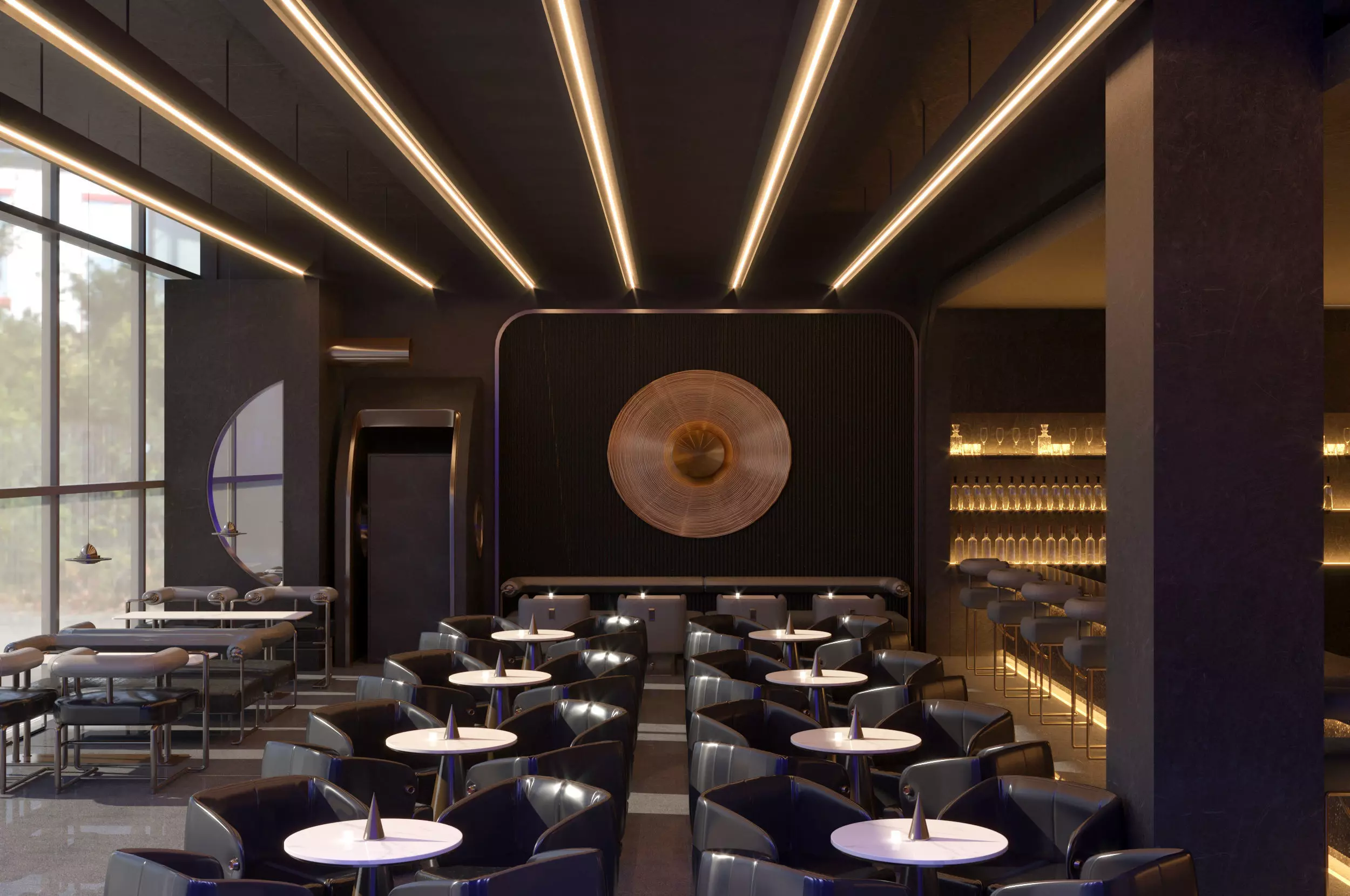 night bar interior 3D model_1