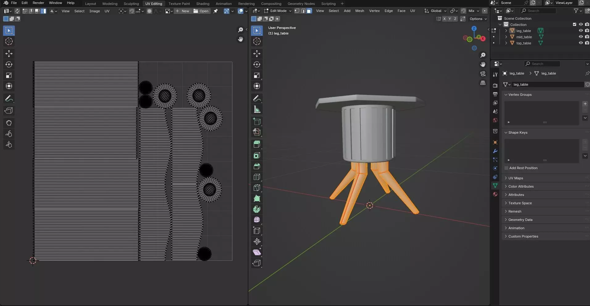 Octagon Table CG117 3D model_9