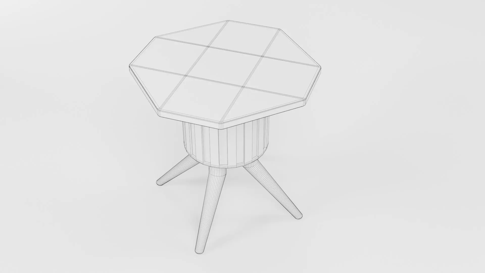 Octagon Table CG117 3D model_6